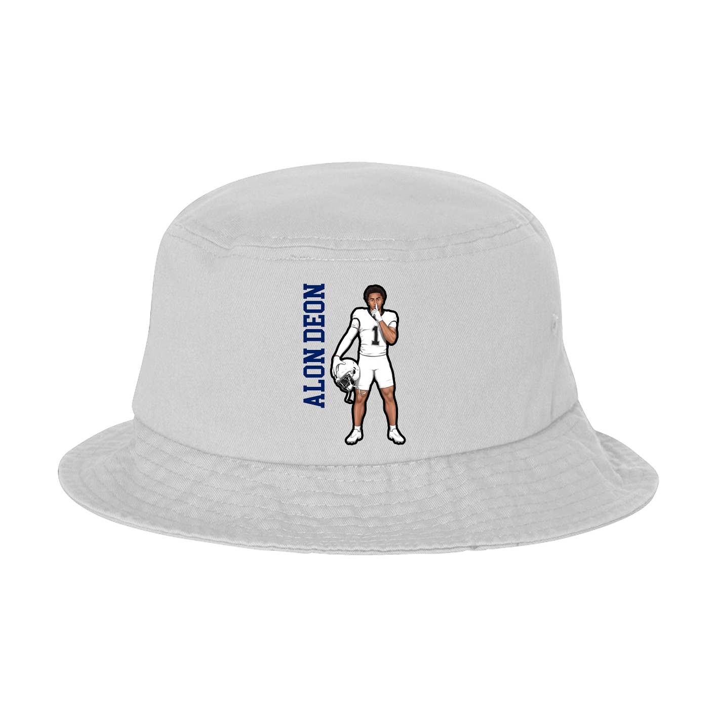 Bucket Cap — Name Vertical in White