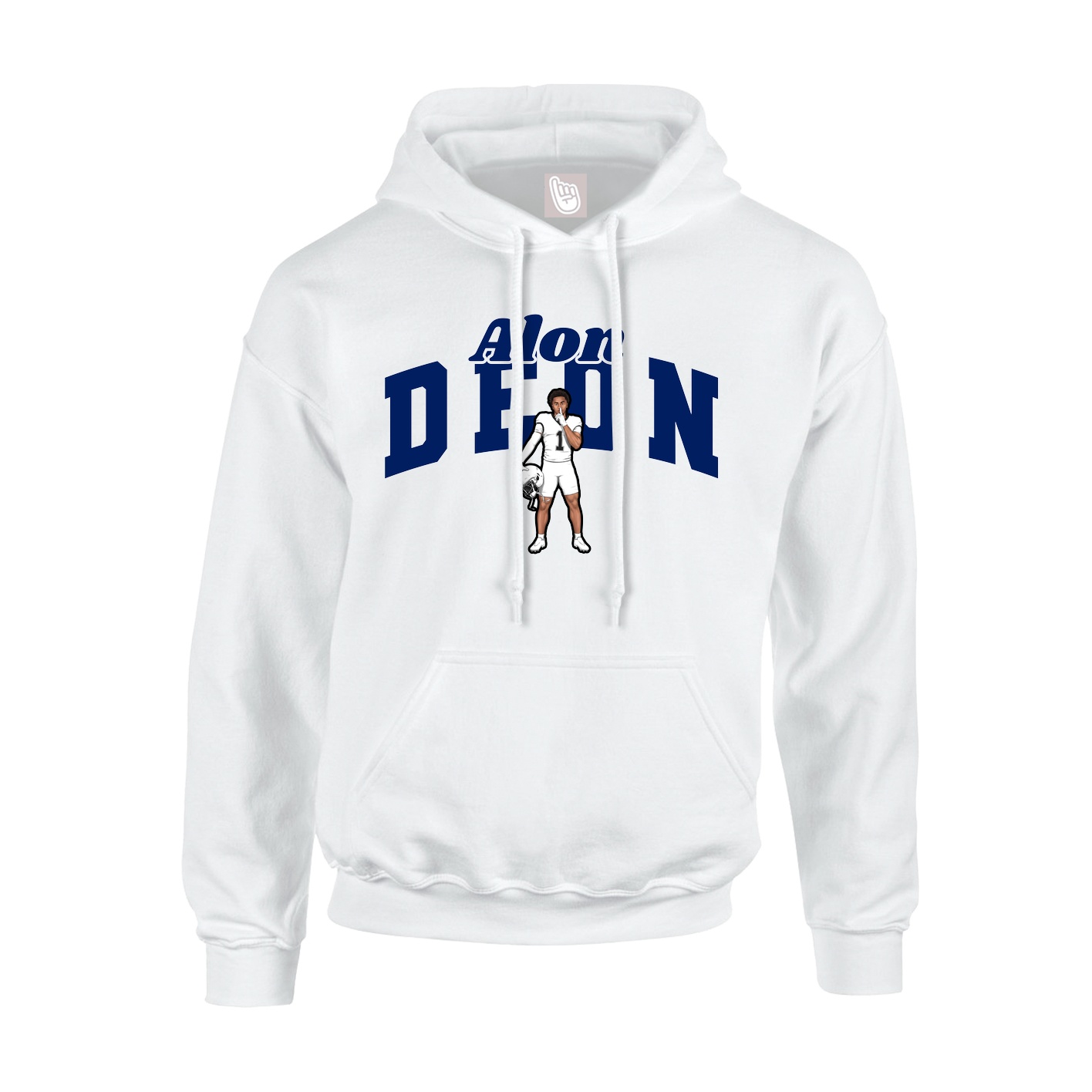 Youth Hoodie — Signature Arch in White