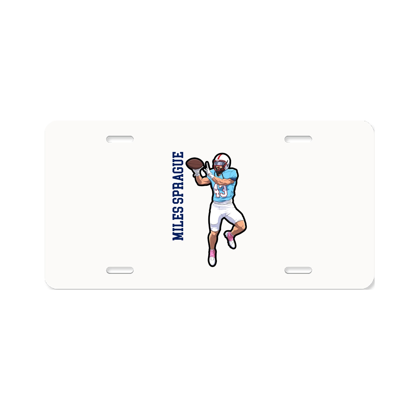 License Plate — Name Vertical in Classic