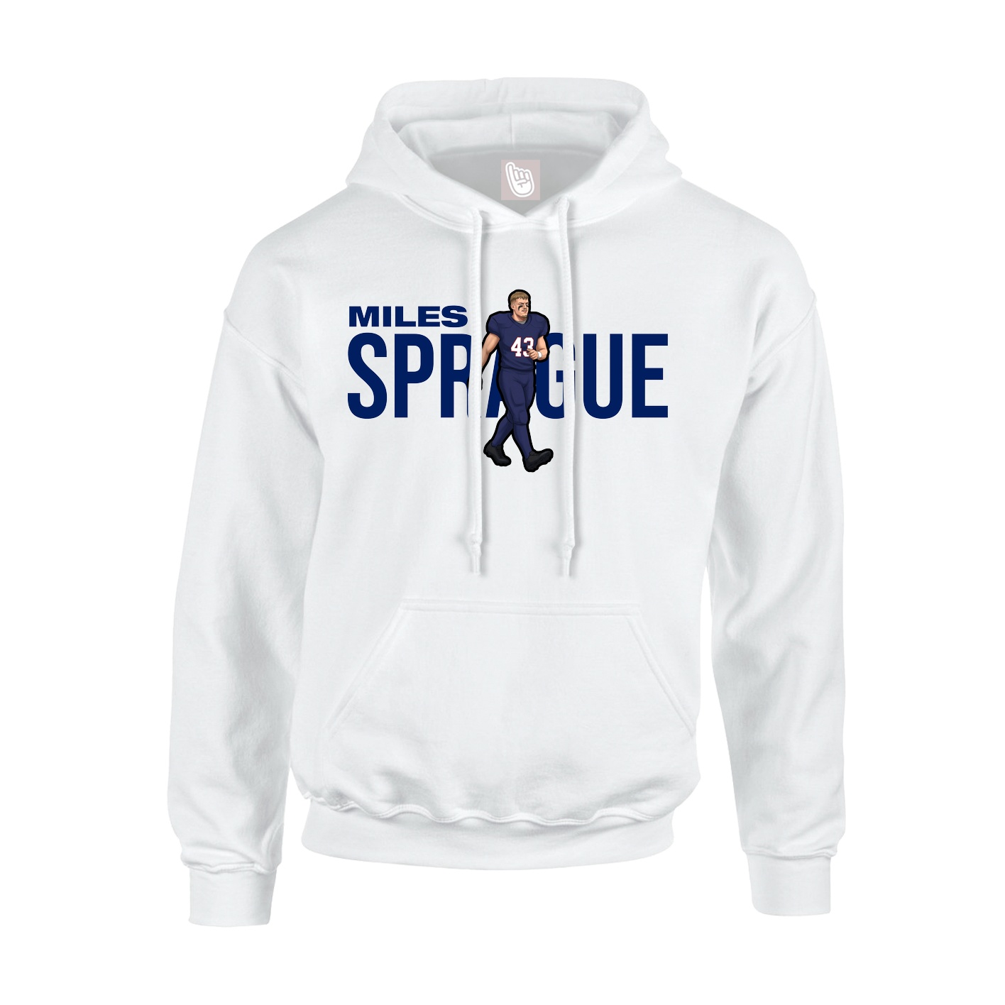 Youth Hoodie — Player Name in White
