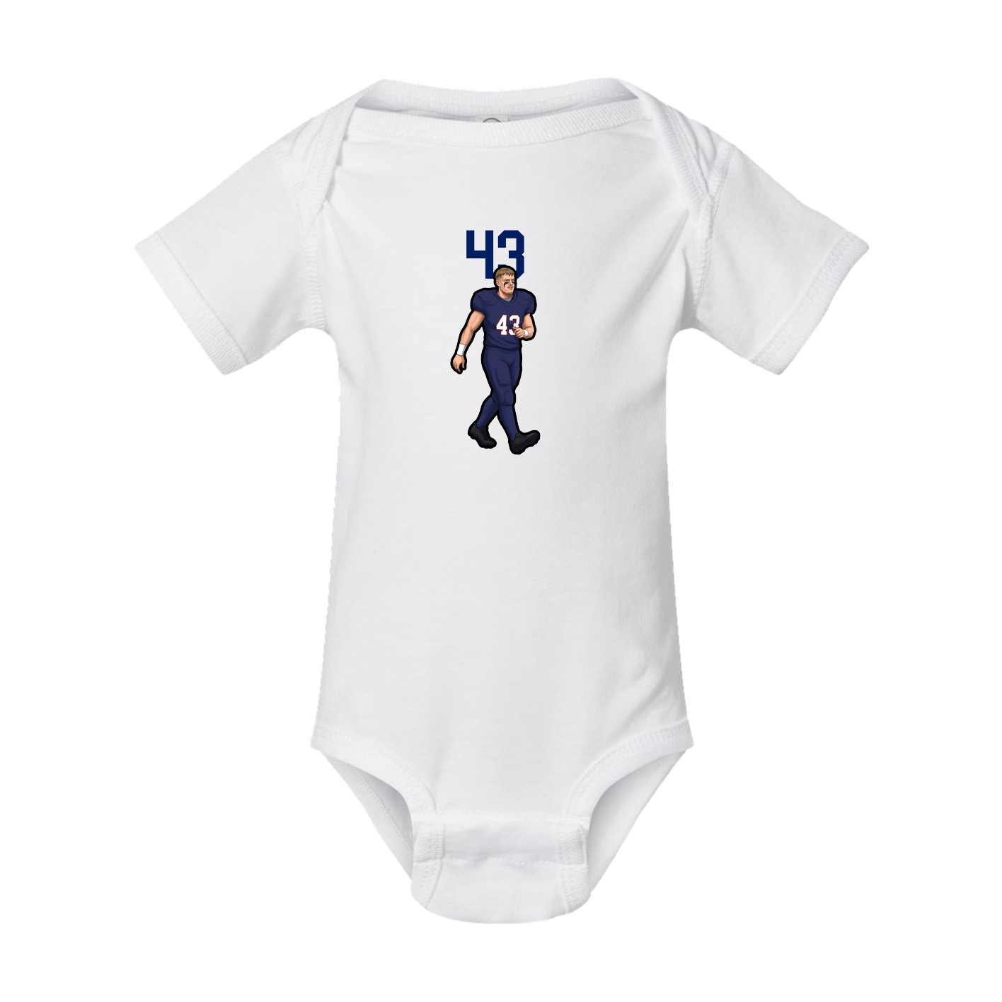 Baby Onesie — Number Top in White