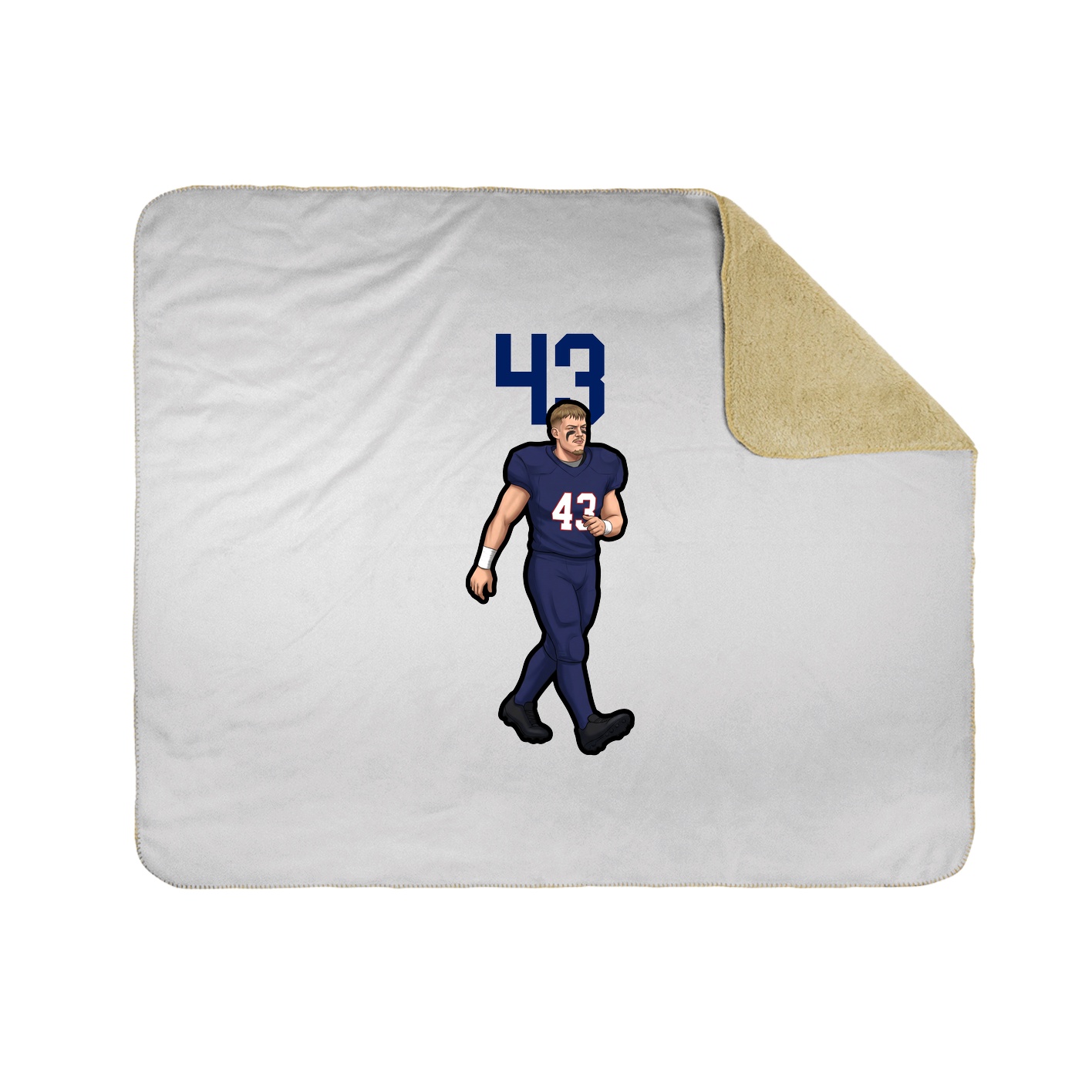 Throw Blanket — Number Top in White