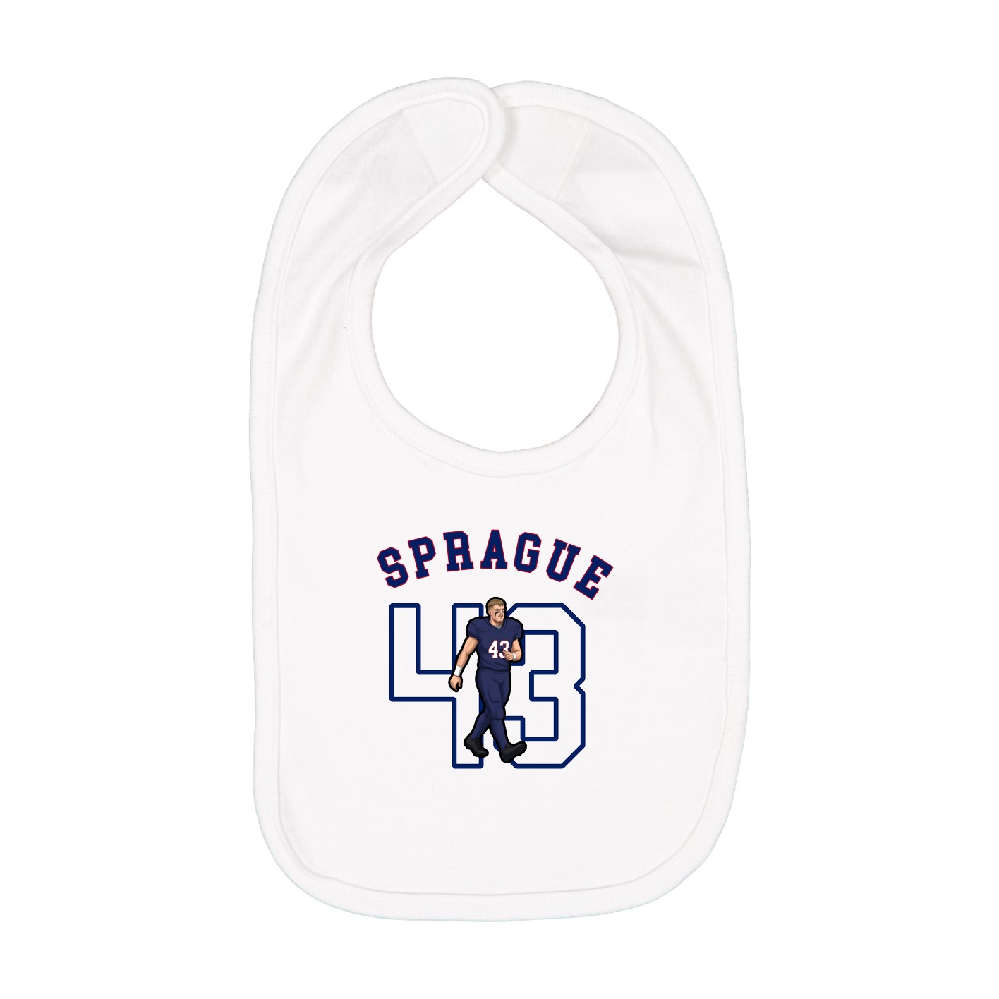 Infant Bib — Shirsey Arch in White