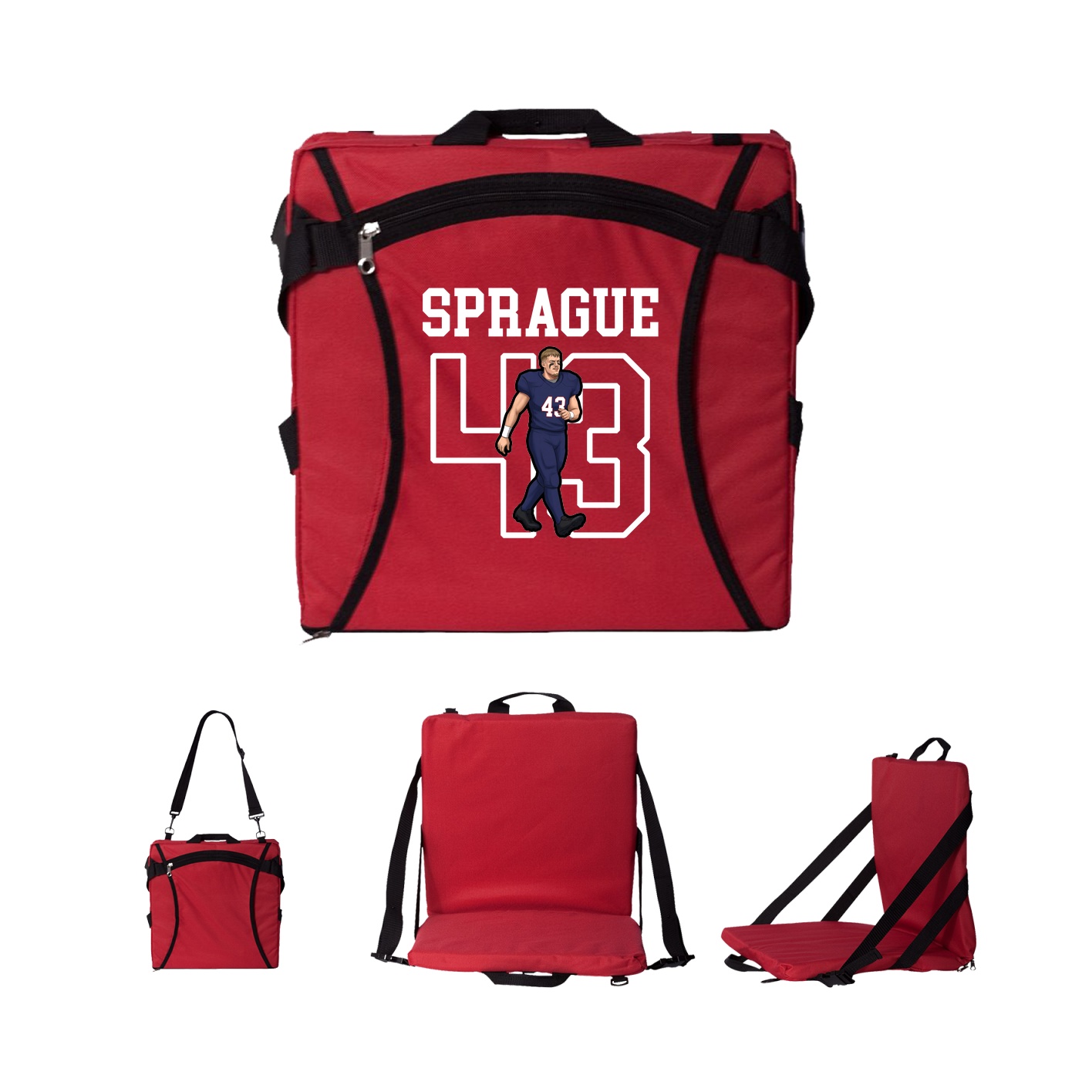 Folding Stadium Seat — Shirsey in Red