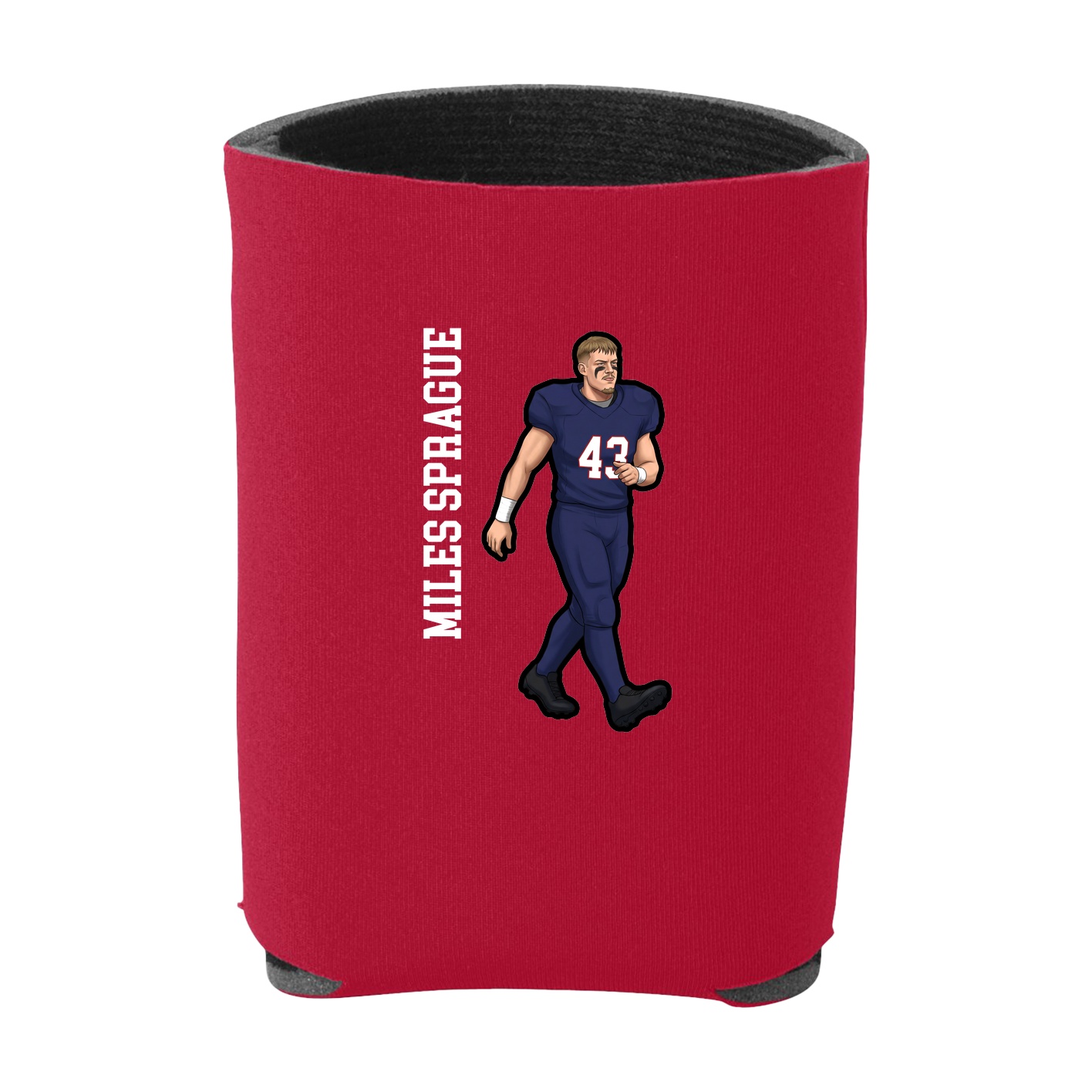Can Holder — Name Vertical in Red