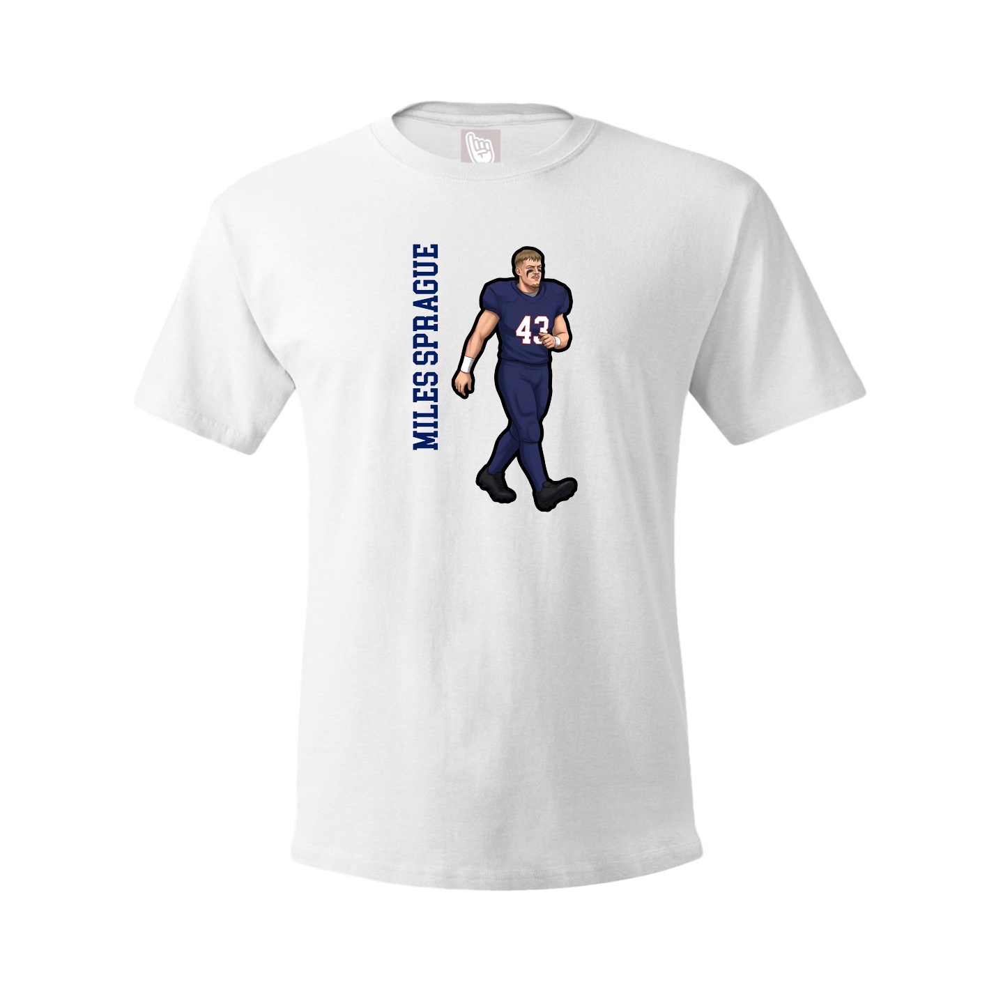 Youth Tee — Name Vertical in White