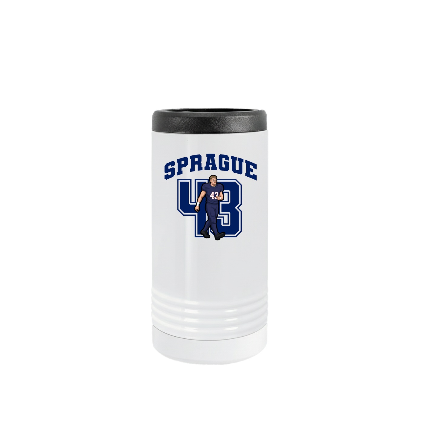 Slim Beverage Holder — Number in White