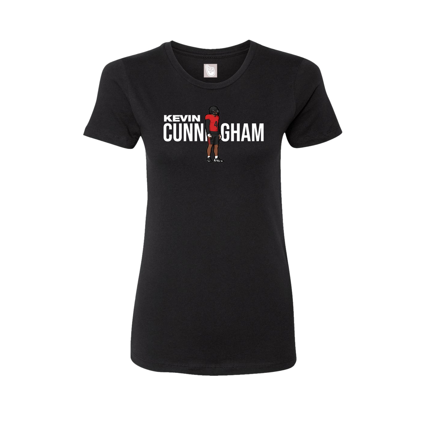 Fitted Women's Tee — Player Name in Black