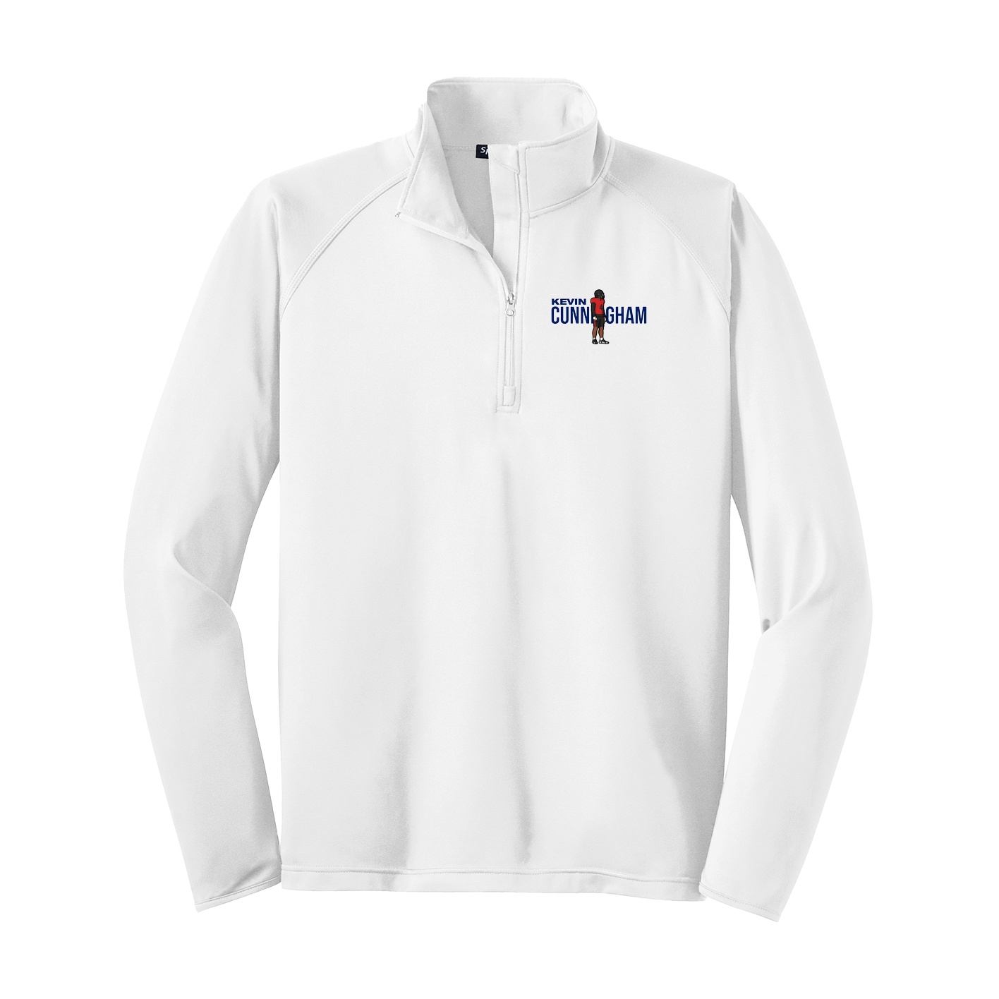 Q-Zip Pullover — Player Name in White