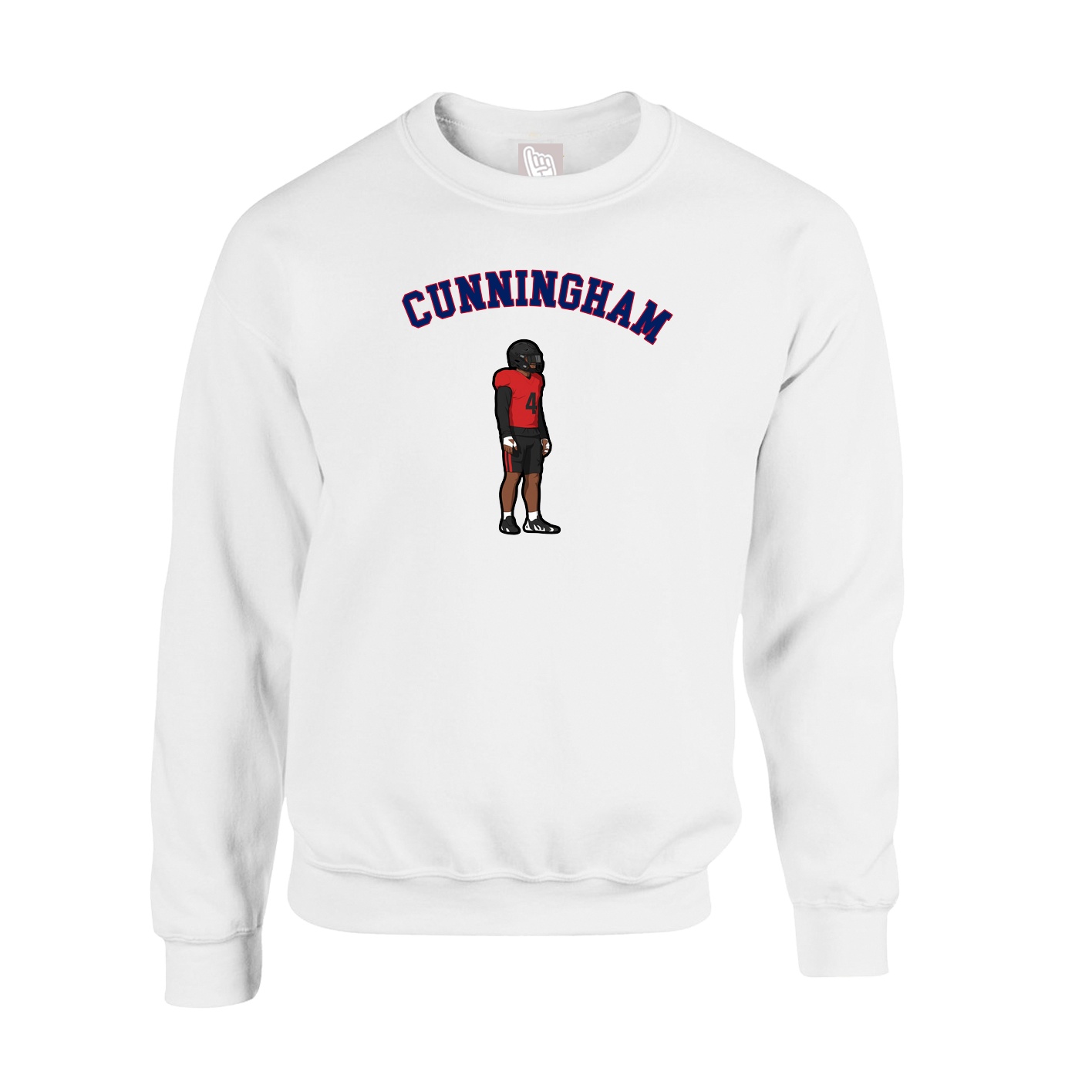 Fleece Crew — Shirsey Arch in White