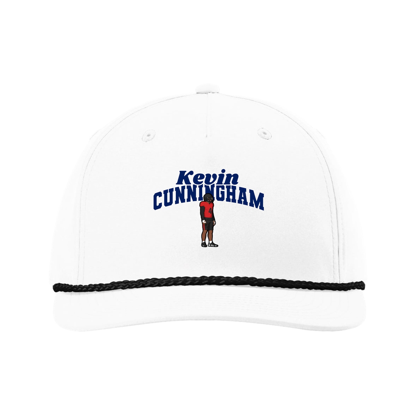 Five-Panel Classic Rope Cap — Signature Arch in White