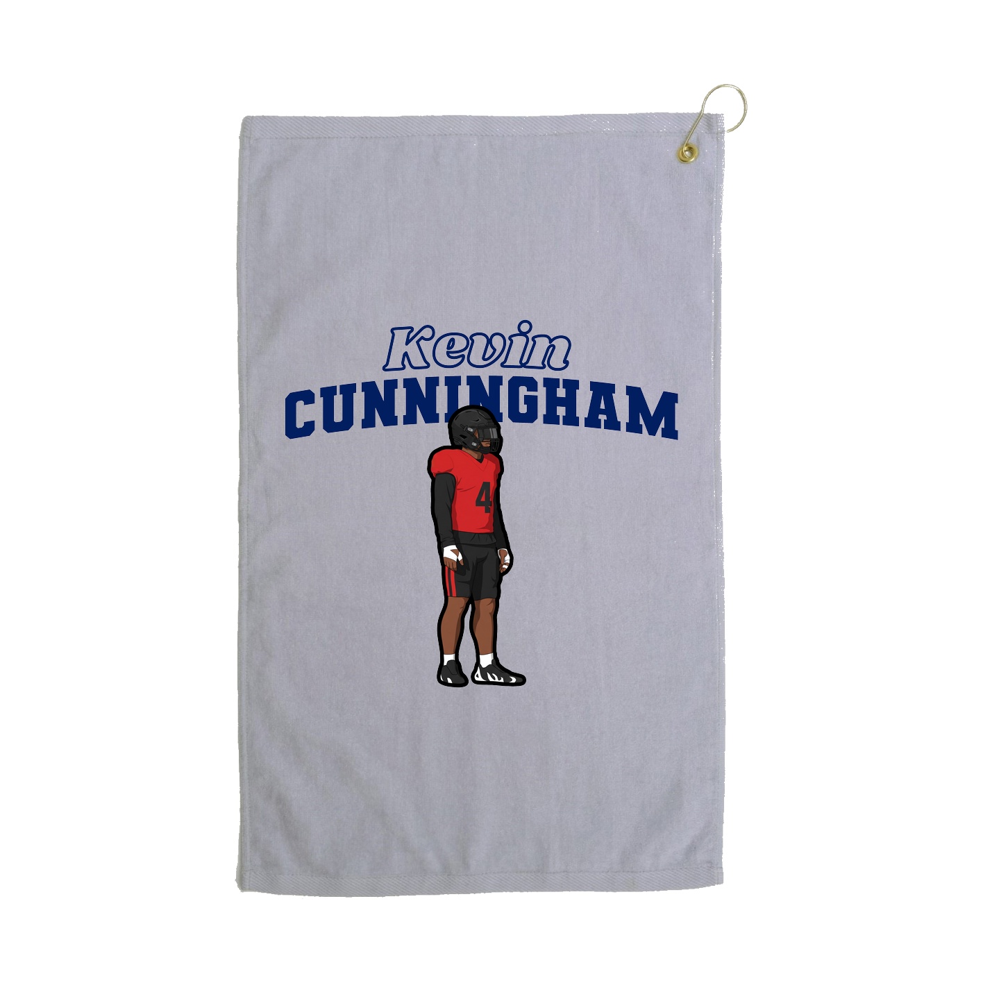 Golf Towel — Name Arch in Grey