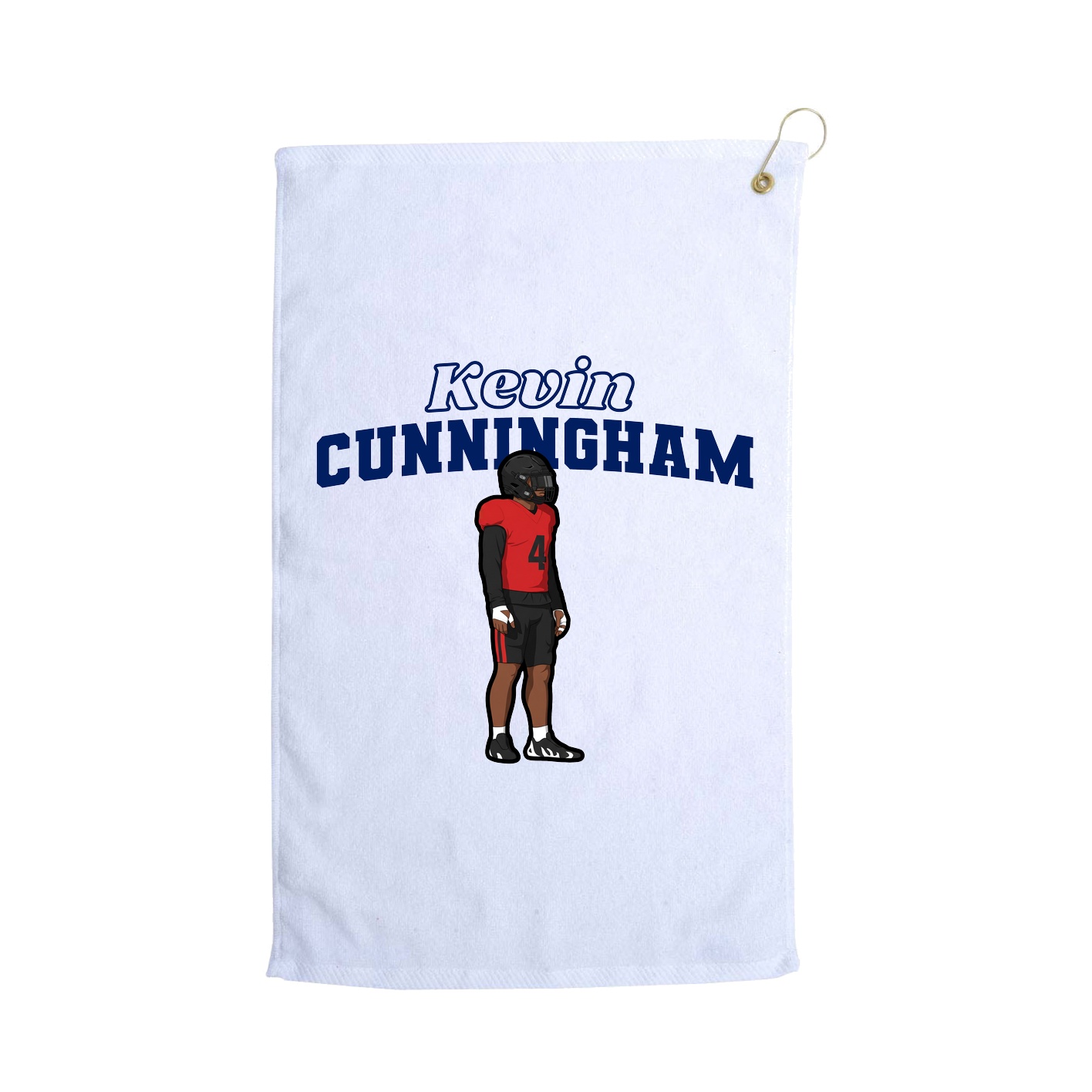 Golf Towel — Name Arch in White
