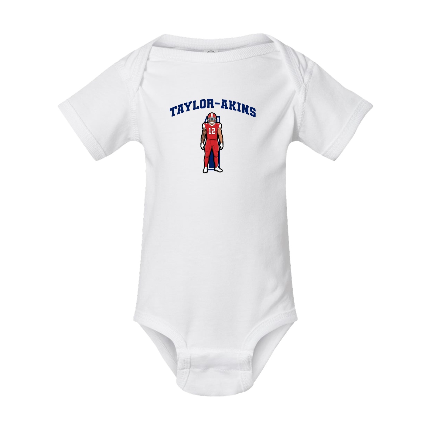 Baby Onesie — Number in White