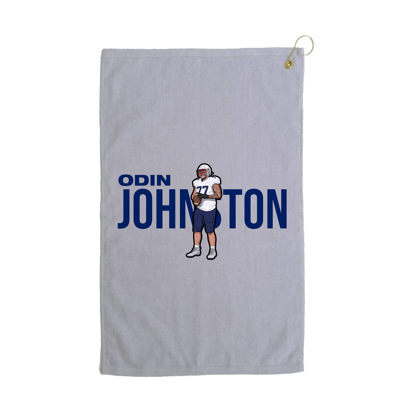 Golf Towel — Player Name in Grey