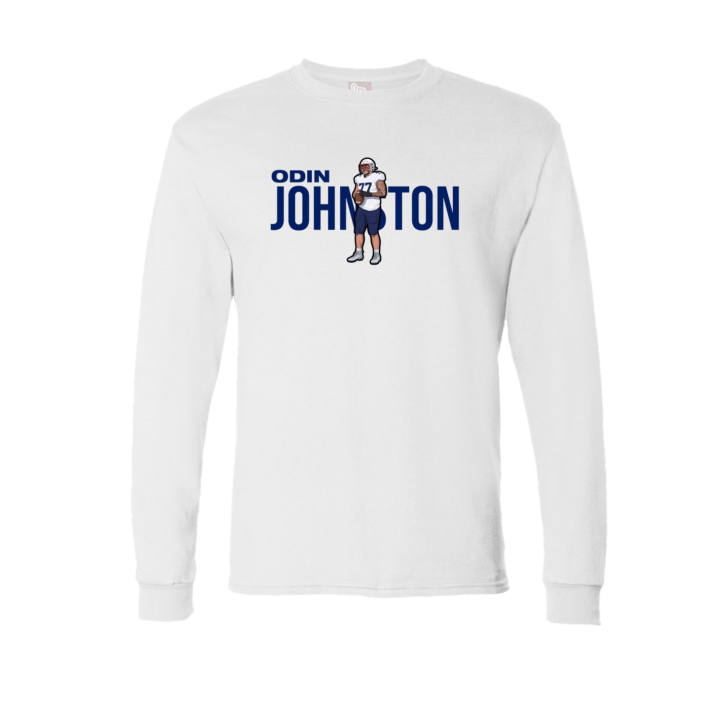 Long Sleeve Tee — Player Name in White