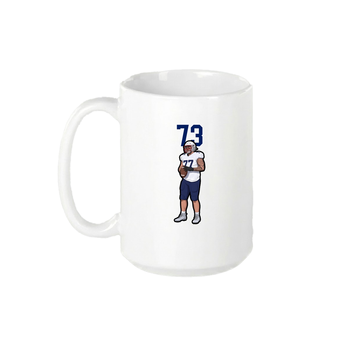 15oz Coffee Mug — Number Top in White