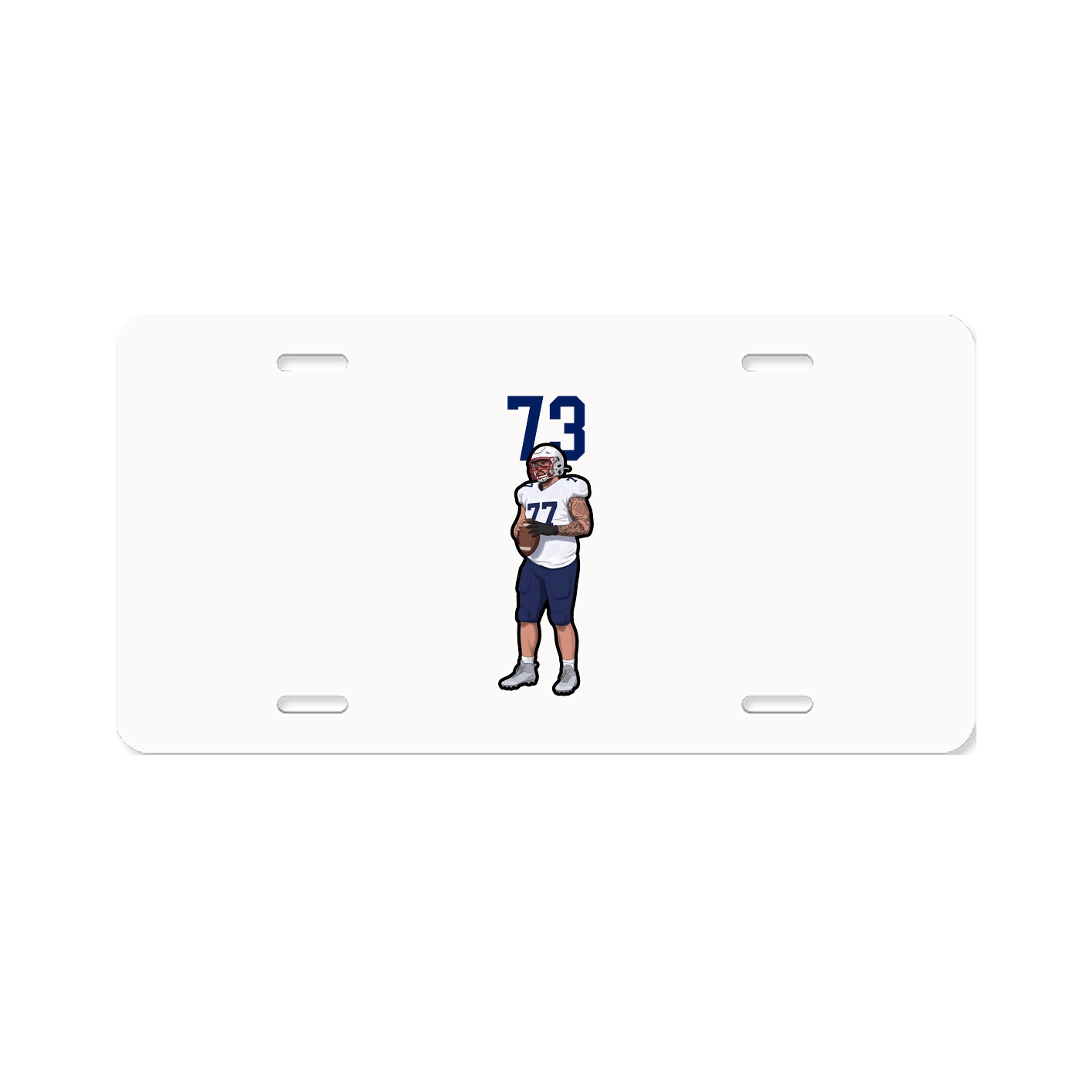 License Plate — Number Top in Classic