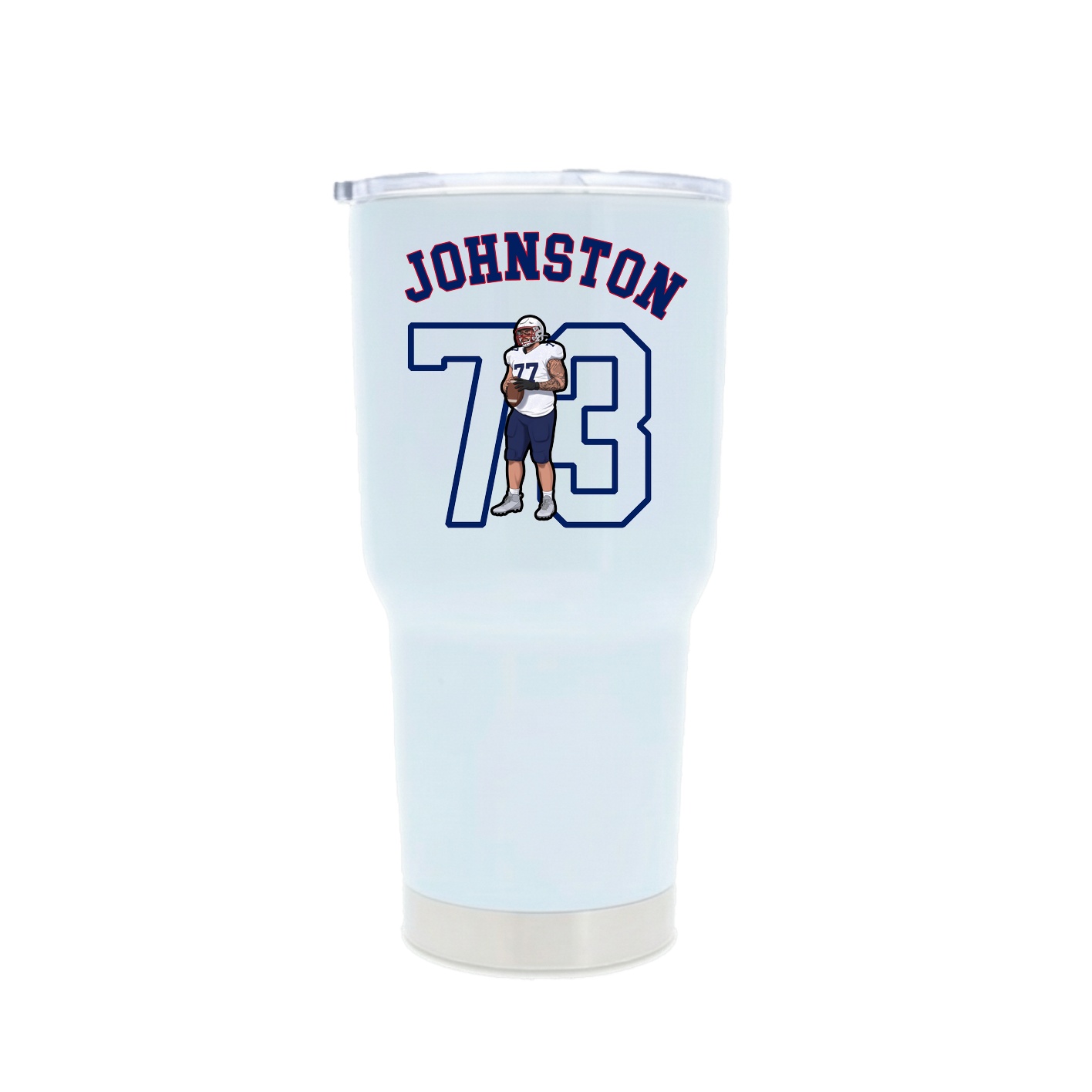 30oz Stainless Steel Tumbler — Shirsey Arch in White