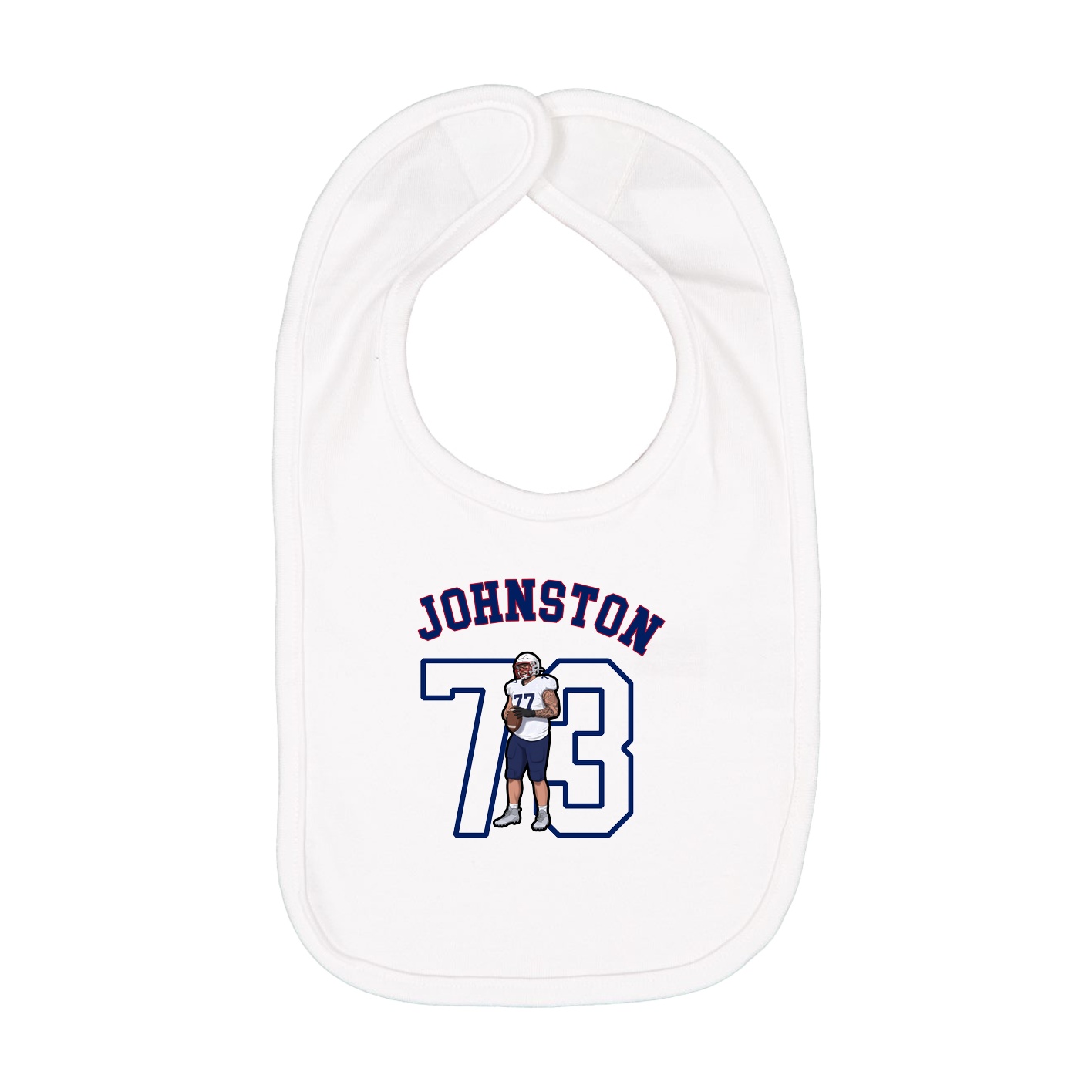 Infant Bib — Shirsey Arch in White