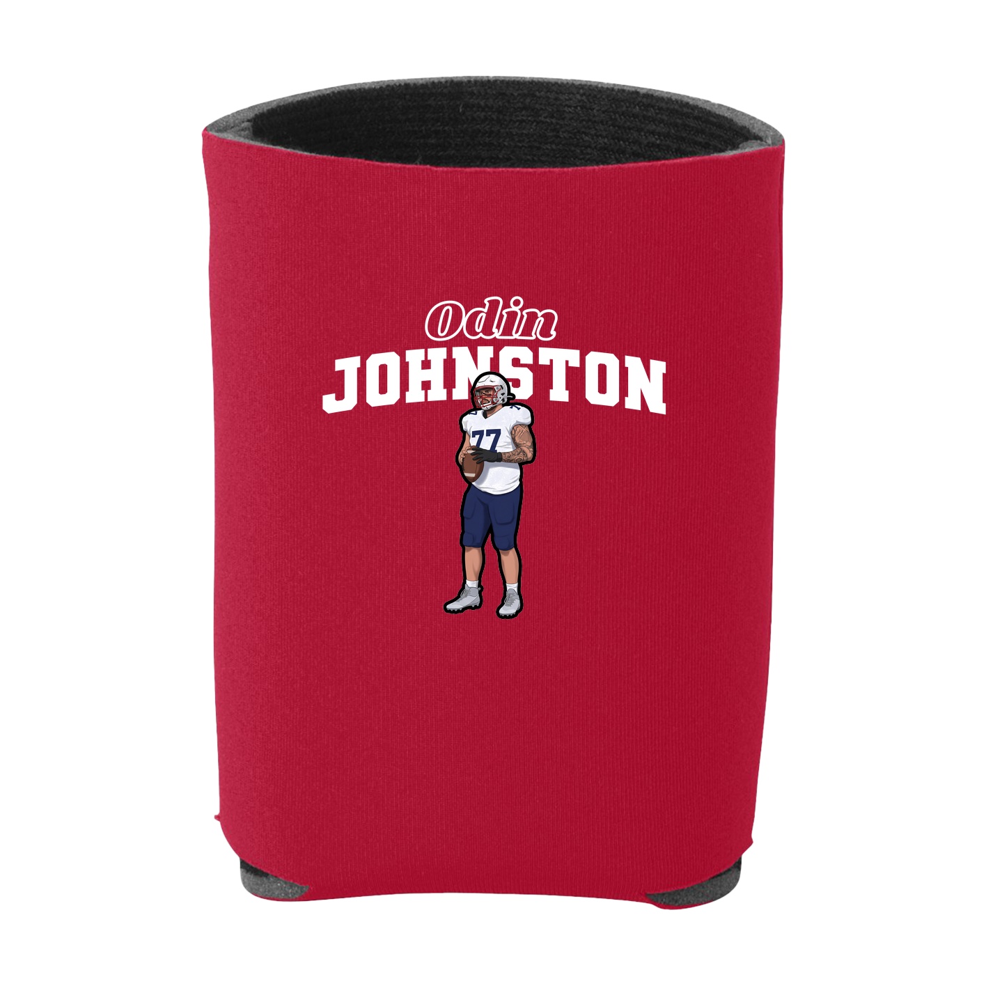 Can Holder — Name Arch in Red