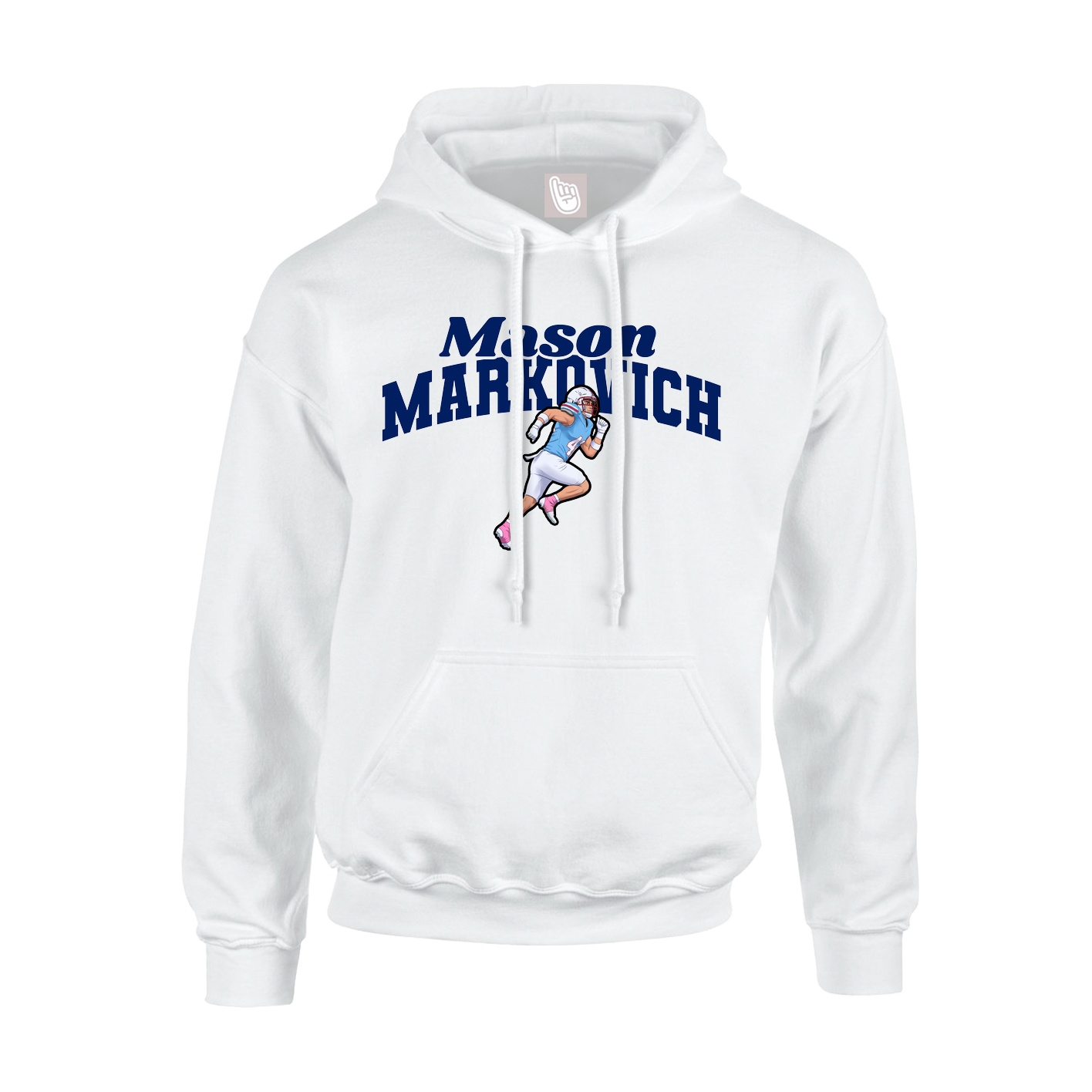 Youth Hoodie — Signature Arch in White