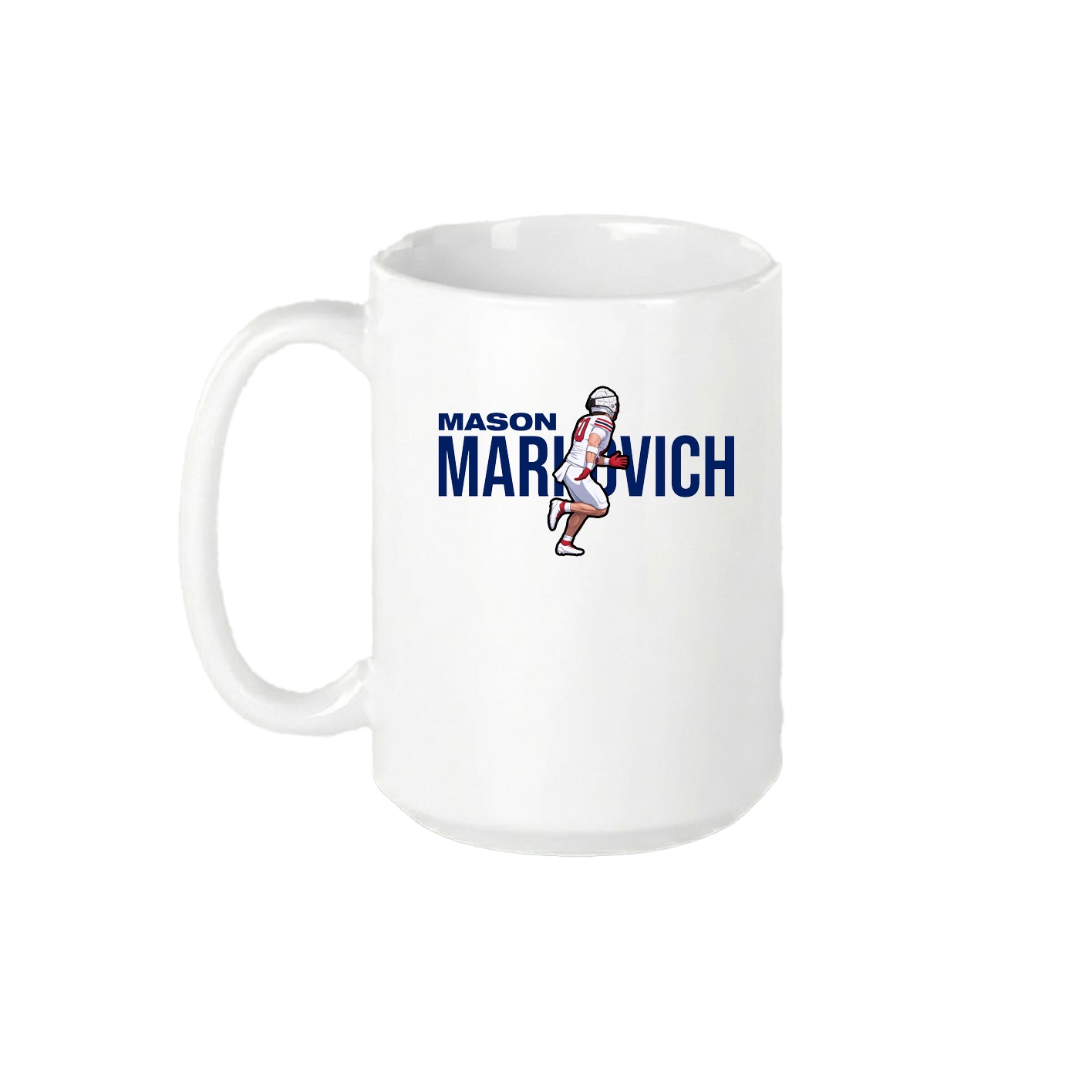 15oz Coffee Mug — Player Name in White