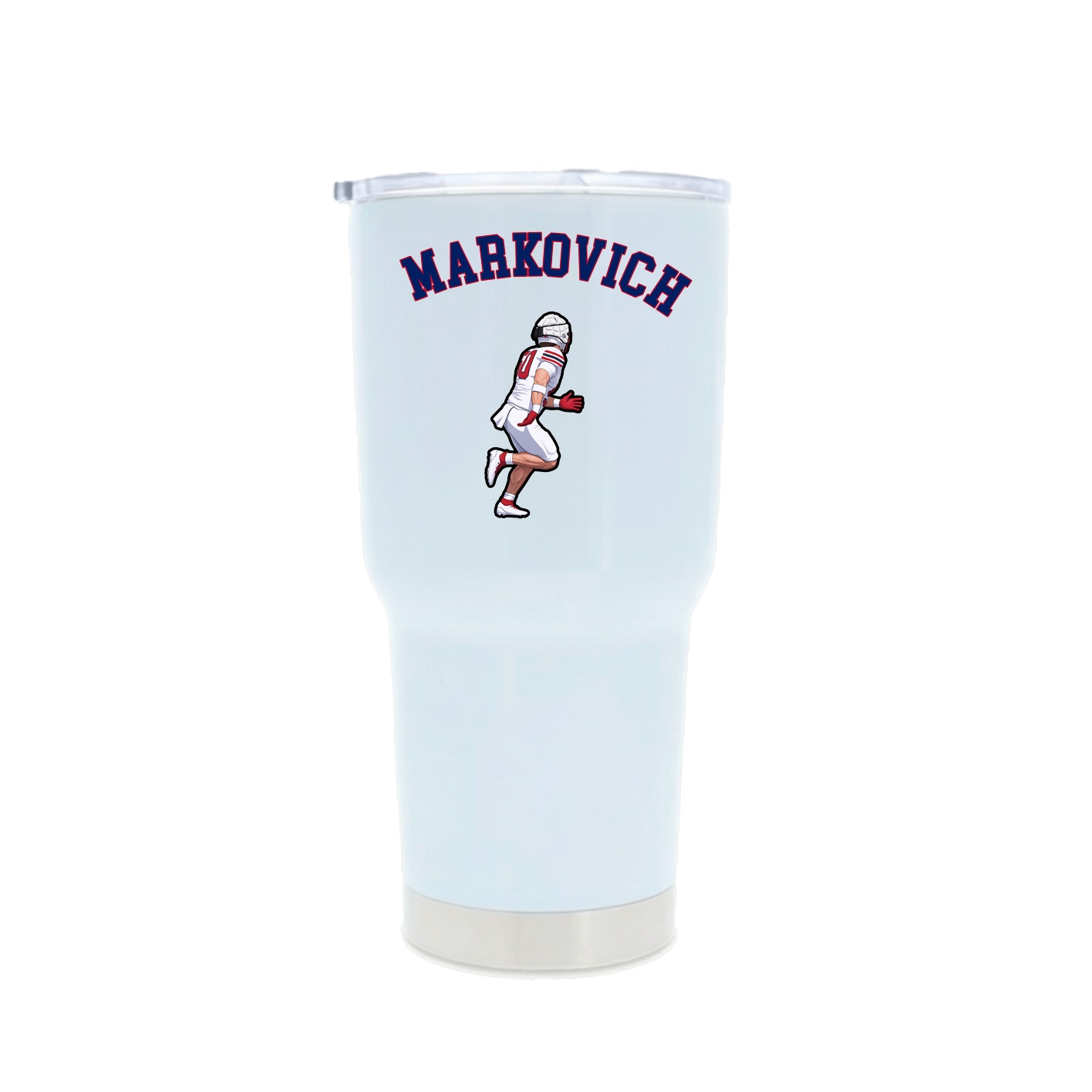 30oz Stainless Steel Tumbler — Shirsey Arch in White