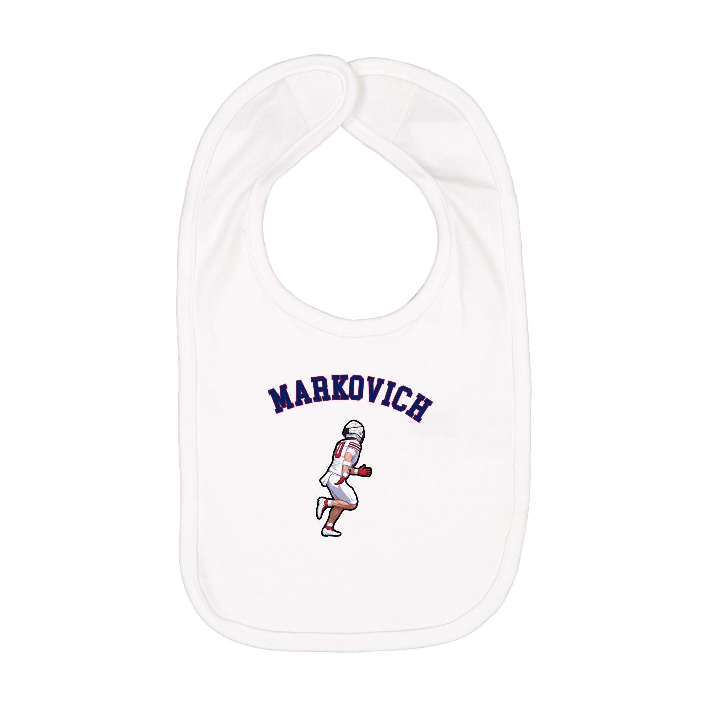 Infant Bib — Shirsey Arch in White