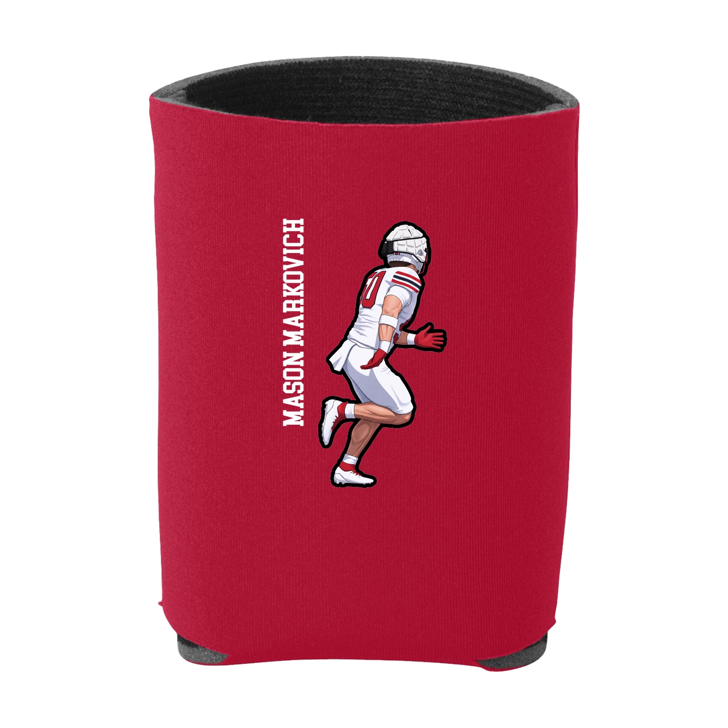 Can Holder — Name Vertical in Red
