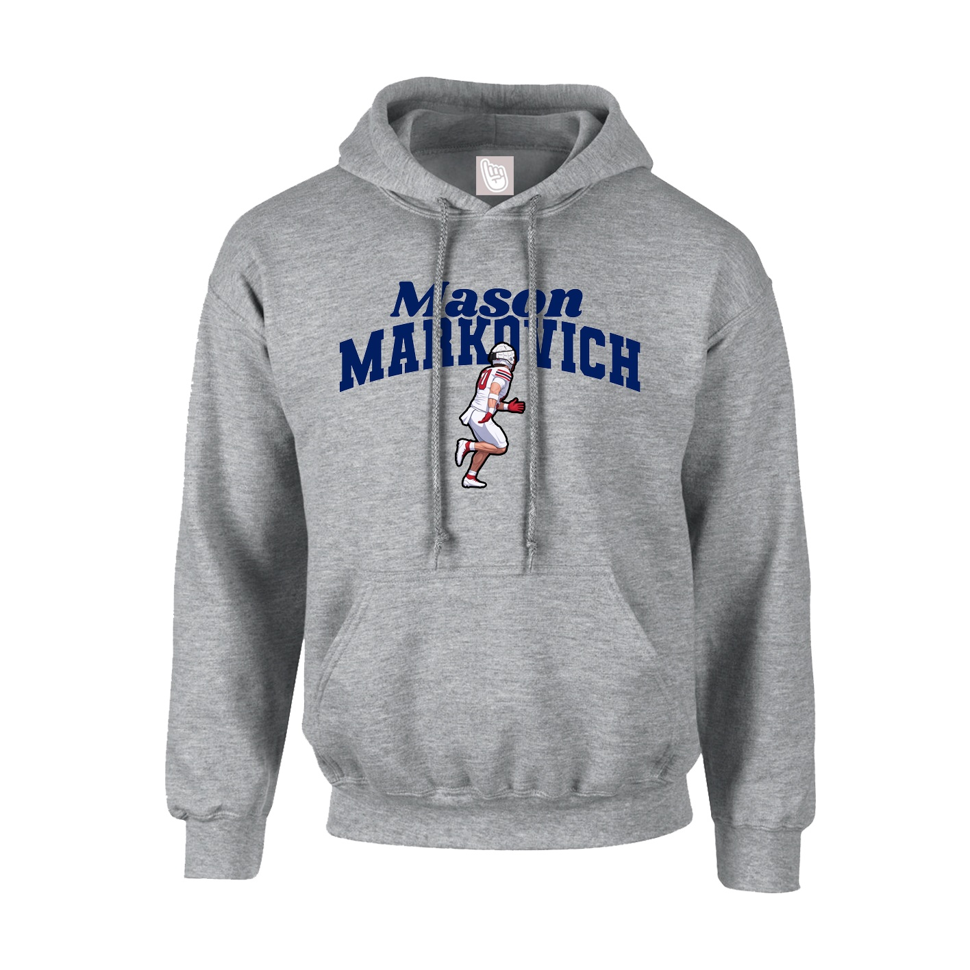 Youth Hoodie — Signature Arch in Grey