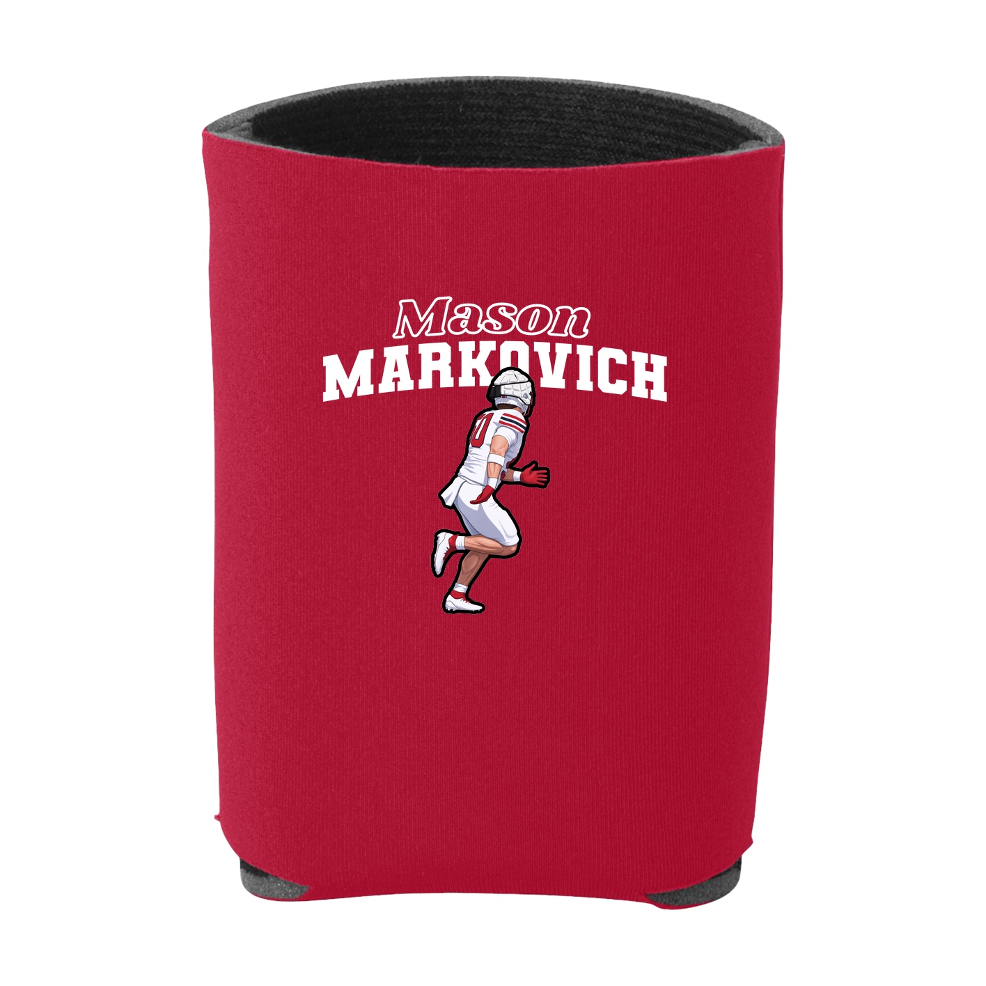 Can Holder — Name Arch in Red