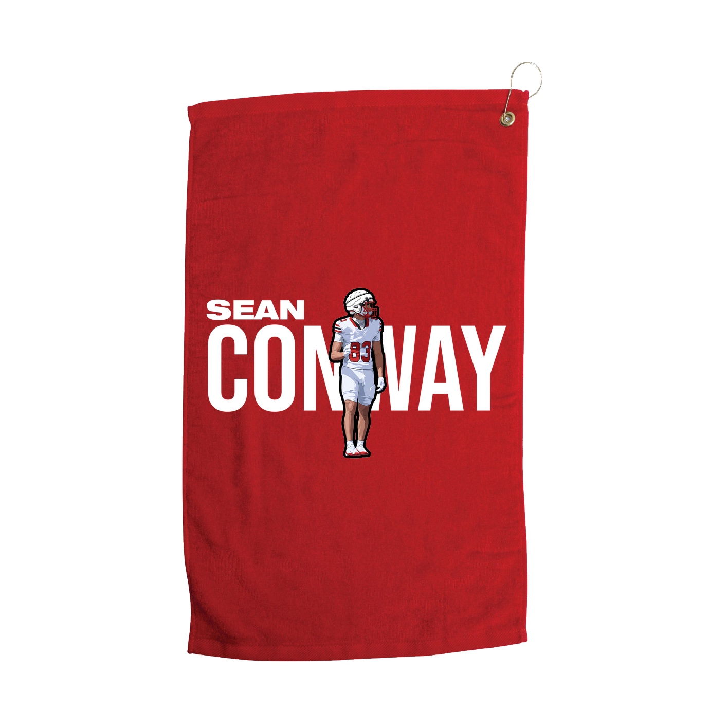 Golf Towel — Player Name in Red
