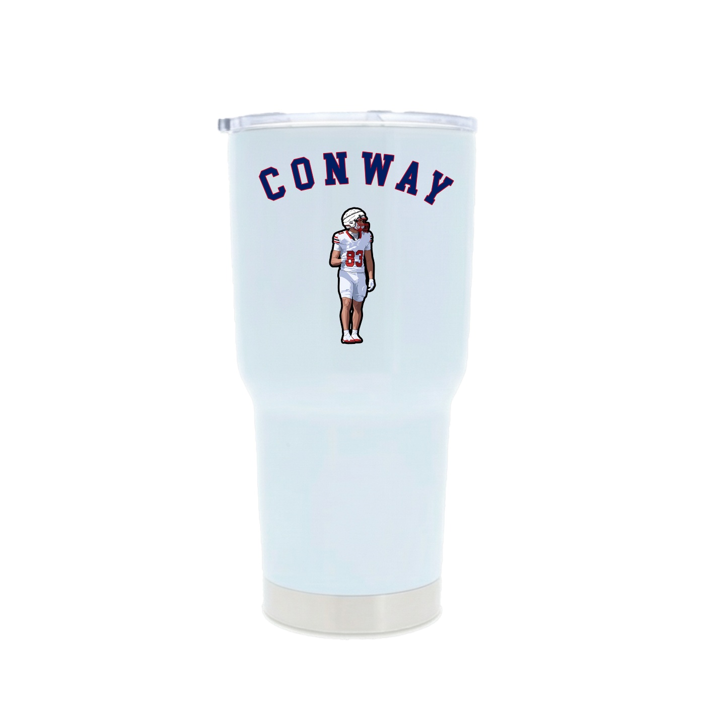 30oz Stainless Steel Tumbler — Shirsey Arch in White
