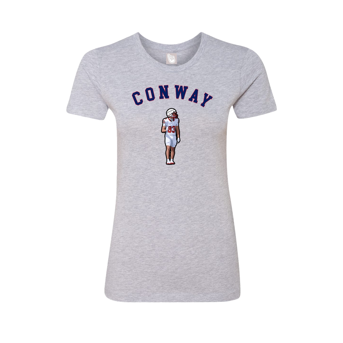 Fitted Women's Tee — Shirsey Arch in Grey