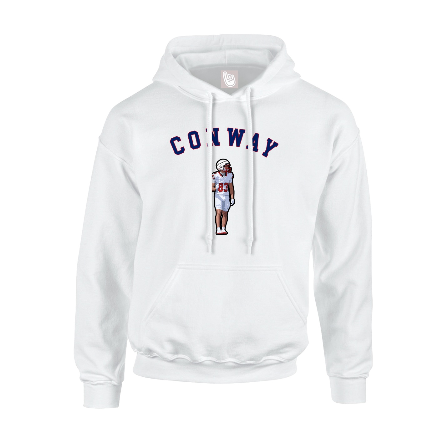 Youth Hoodie — Shirsey Arch in White