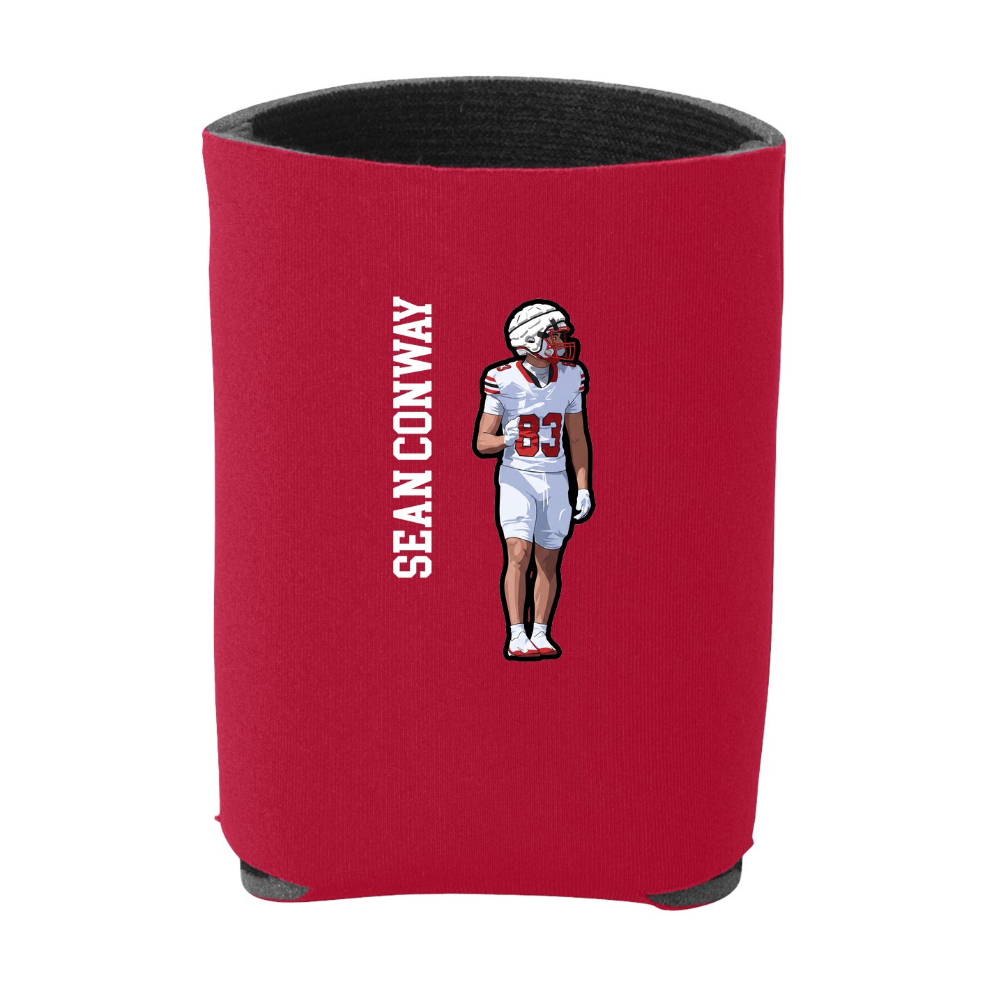 Can Holder — Name Vertical in Red