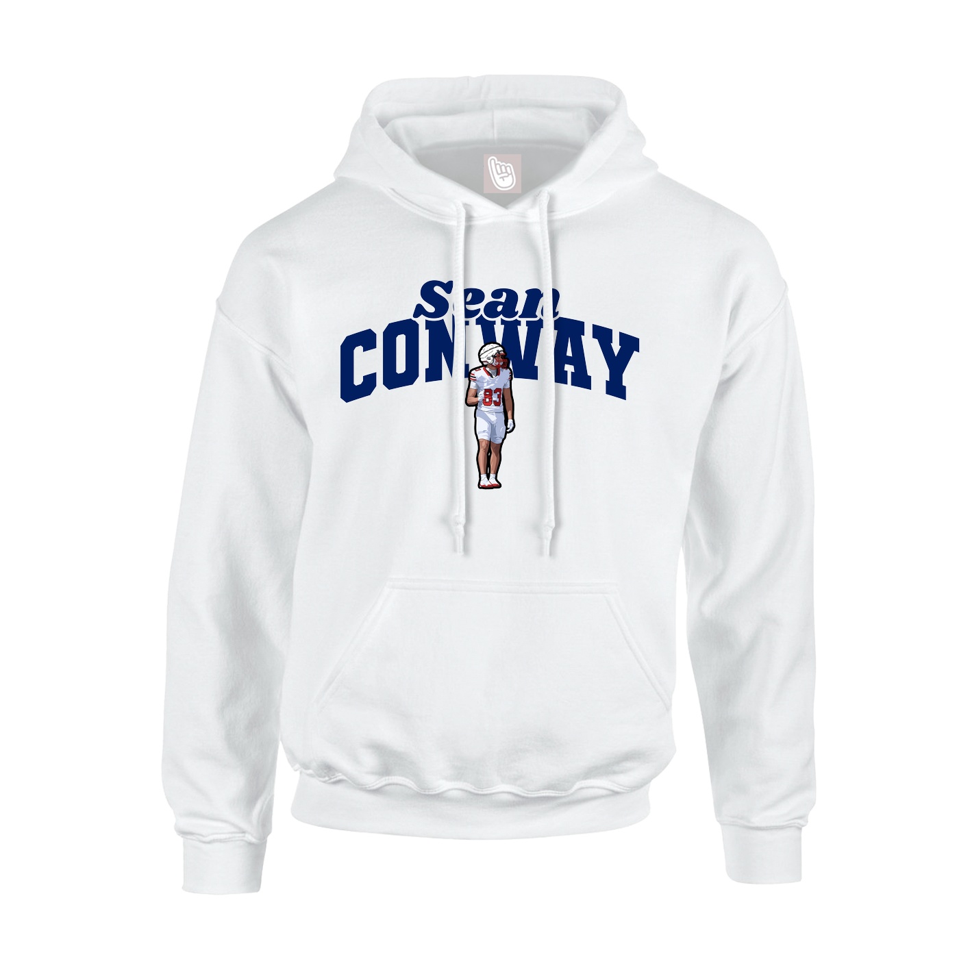 Youth Hoodie — Signature Arch in White