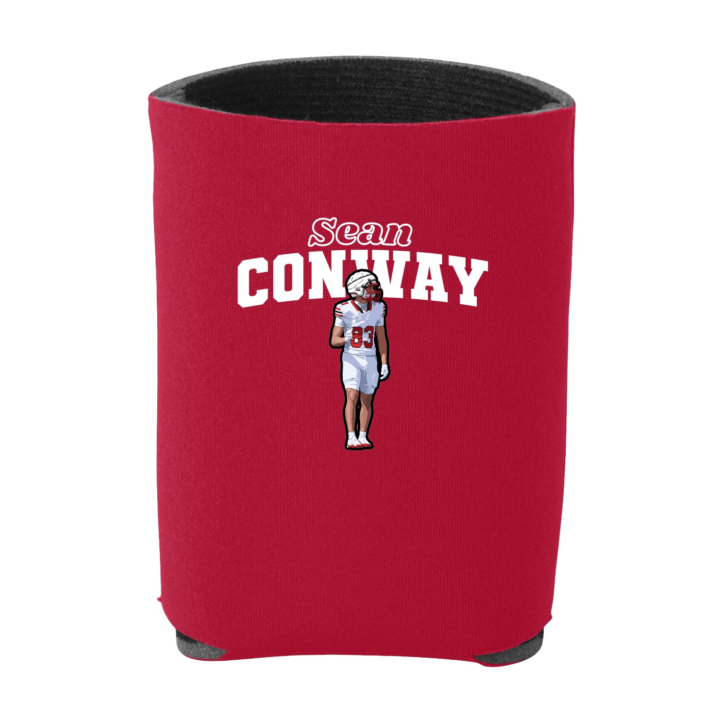 Can Holder — Name Arch in Red