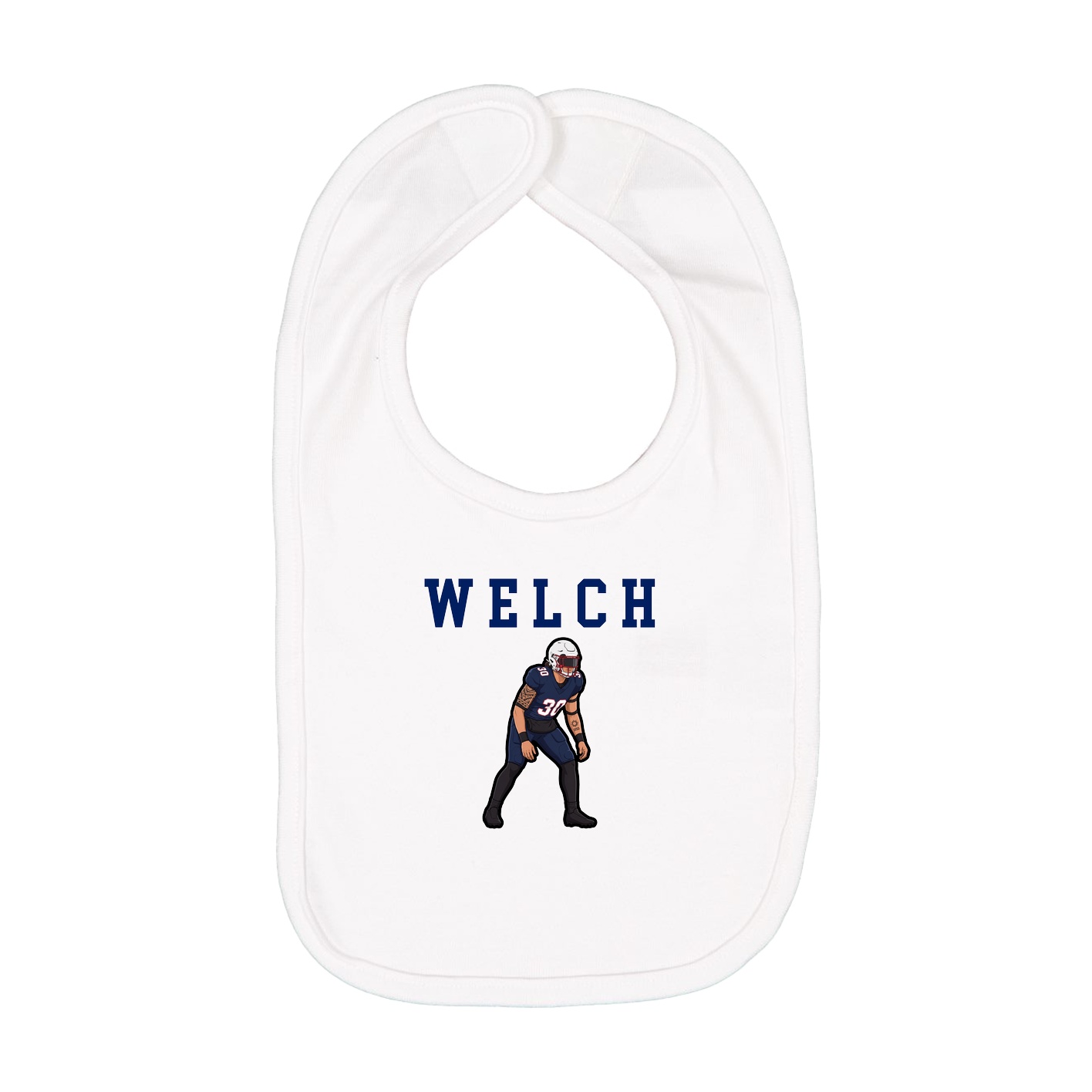 Infant Bib — Shirsey in White