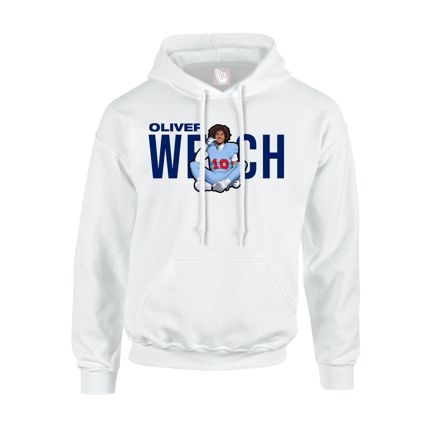 Youth Hoodie — Player Name in White