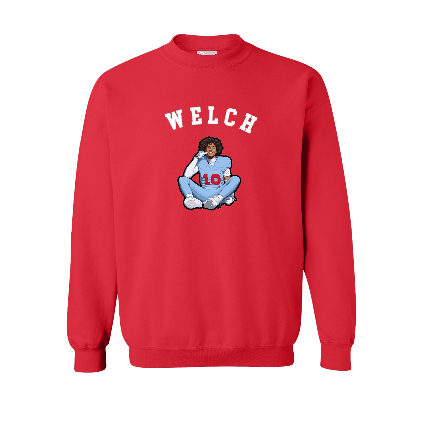 Fleece Crew — Shirsey Arch in Red