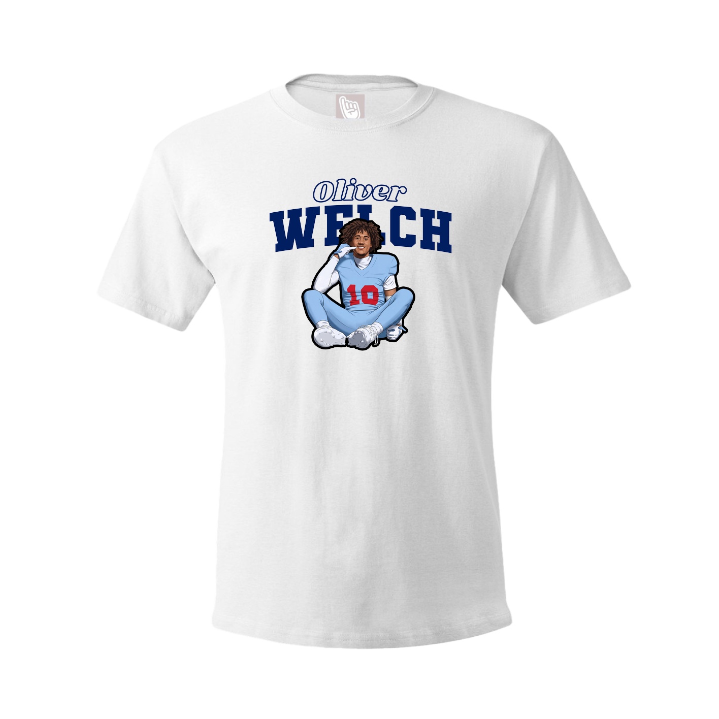 Youth Tee — Name Arch in White