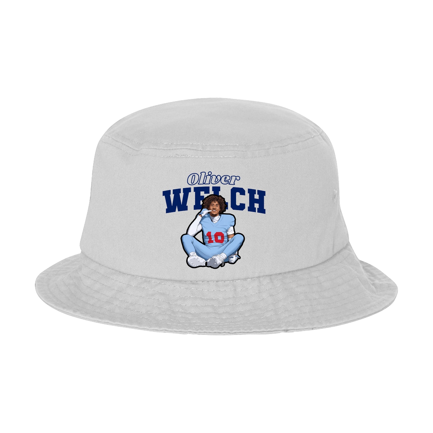 Bucket Cap — Name Arch in White