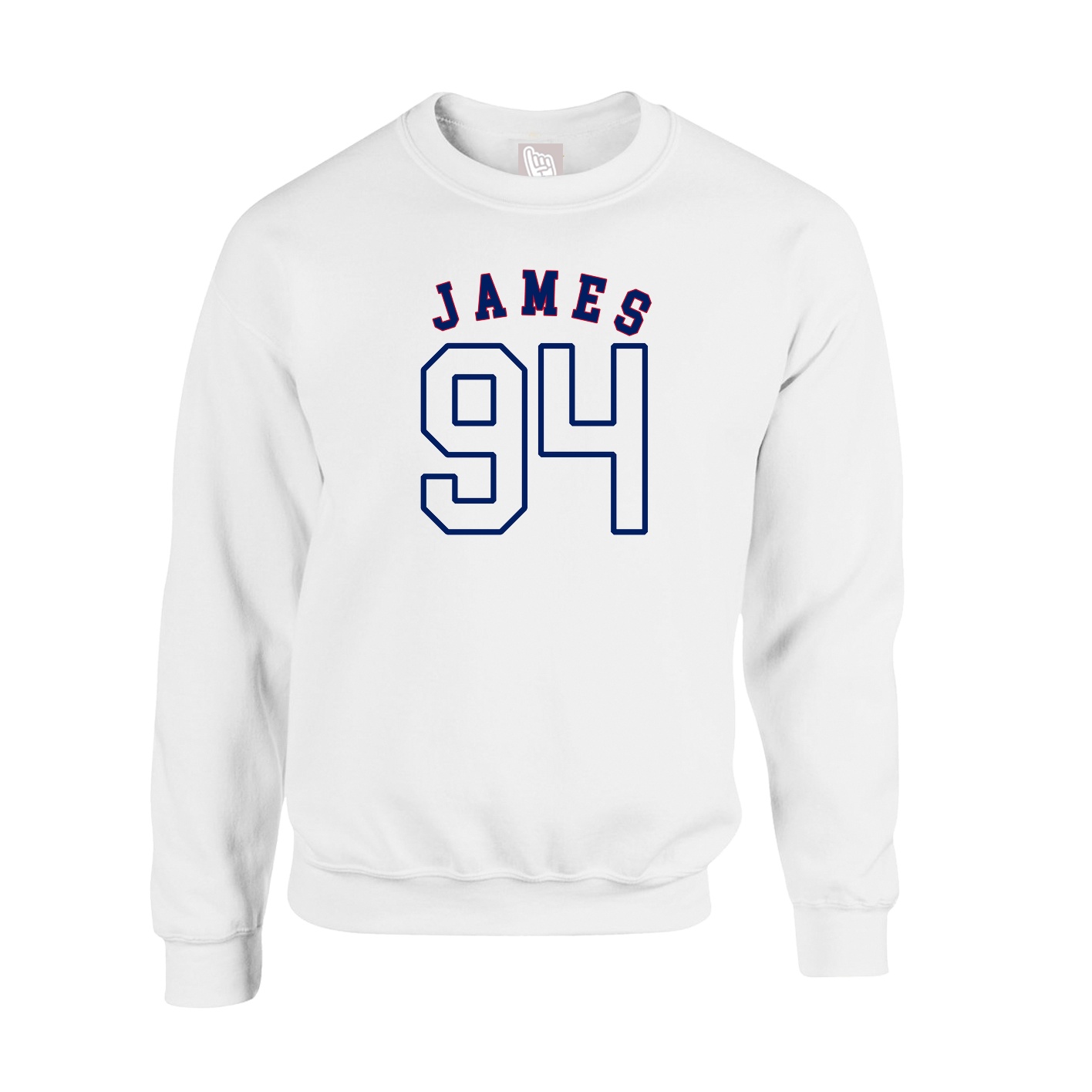 Fleece Crew — Shirsey Arch in White
