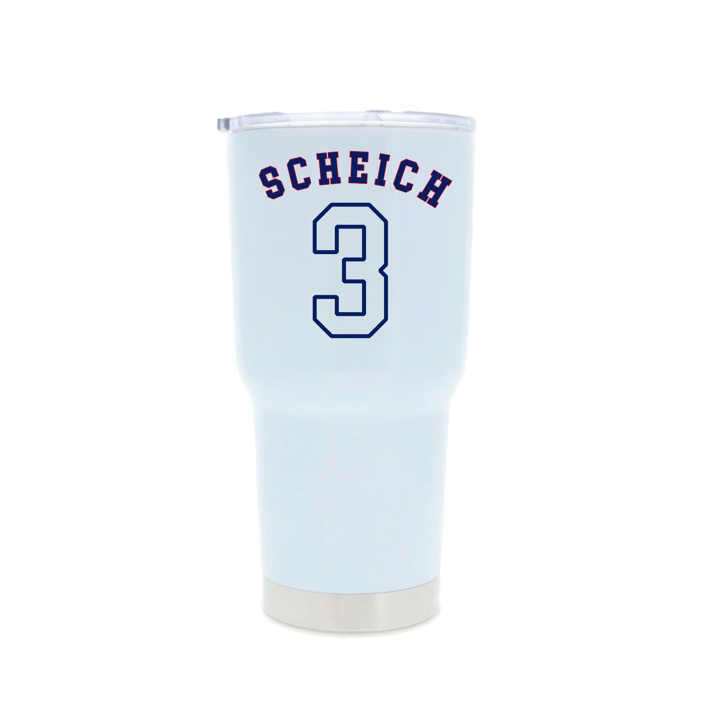 30oz Stainless Steel Tumbler — Shirsey Arch in White