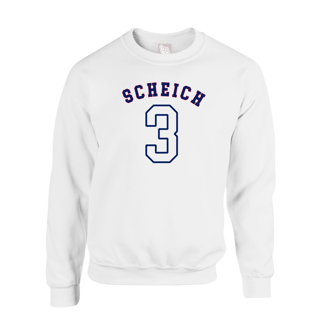 Fleece Crew — Shirsey Arch in White