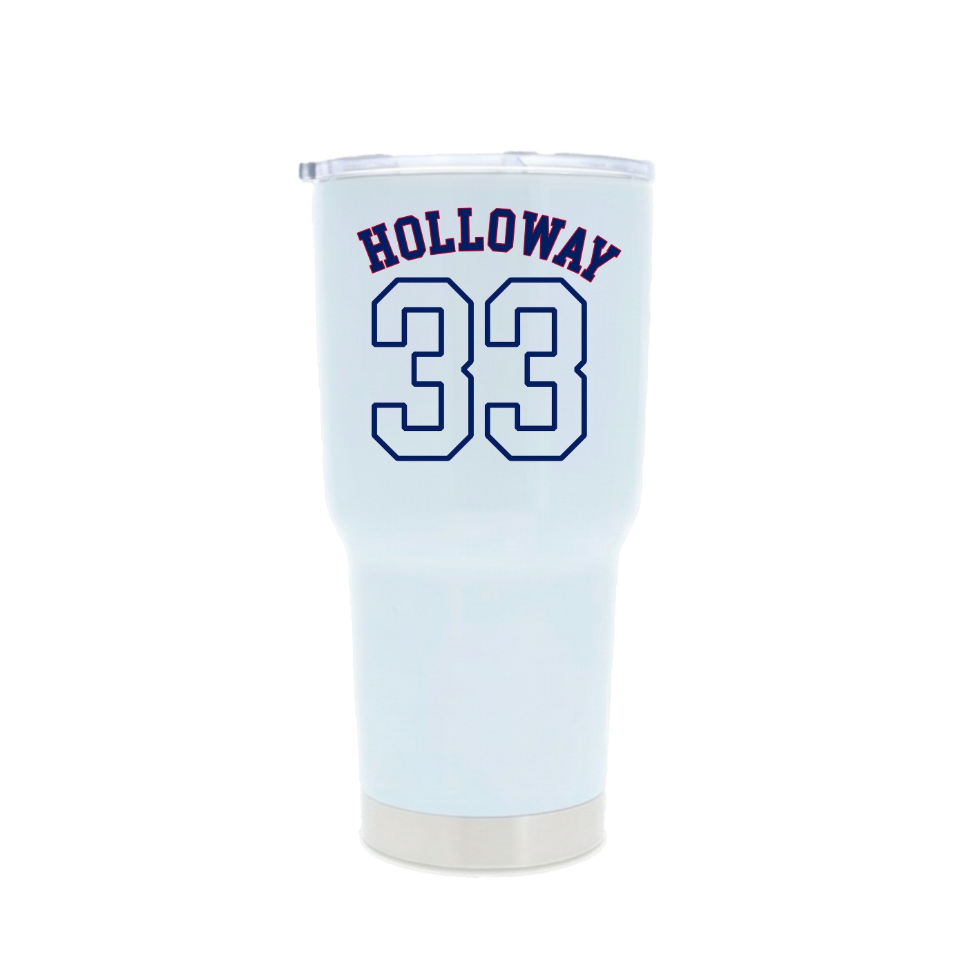 30oz Stainless Steel Tumbler — Shirsey Arch in White