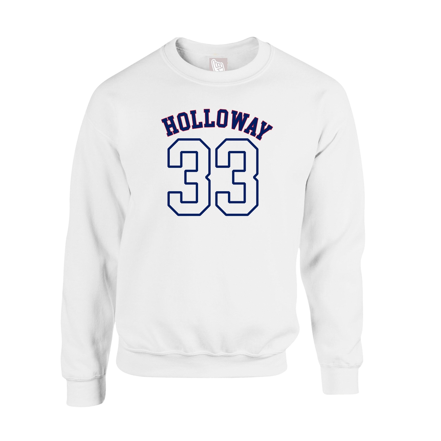 Fleece Crew — Shirsey Arch in White