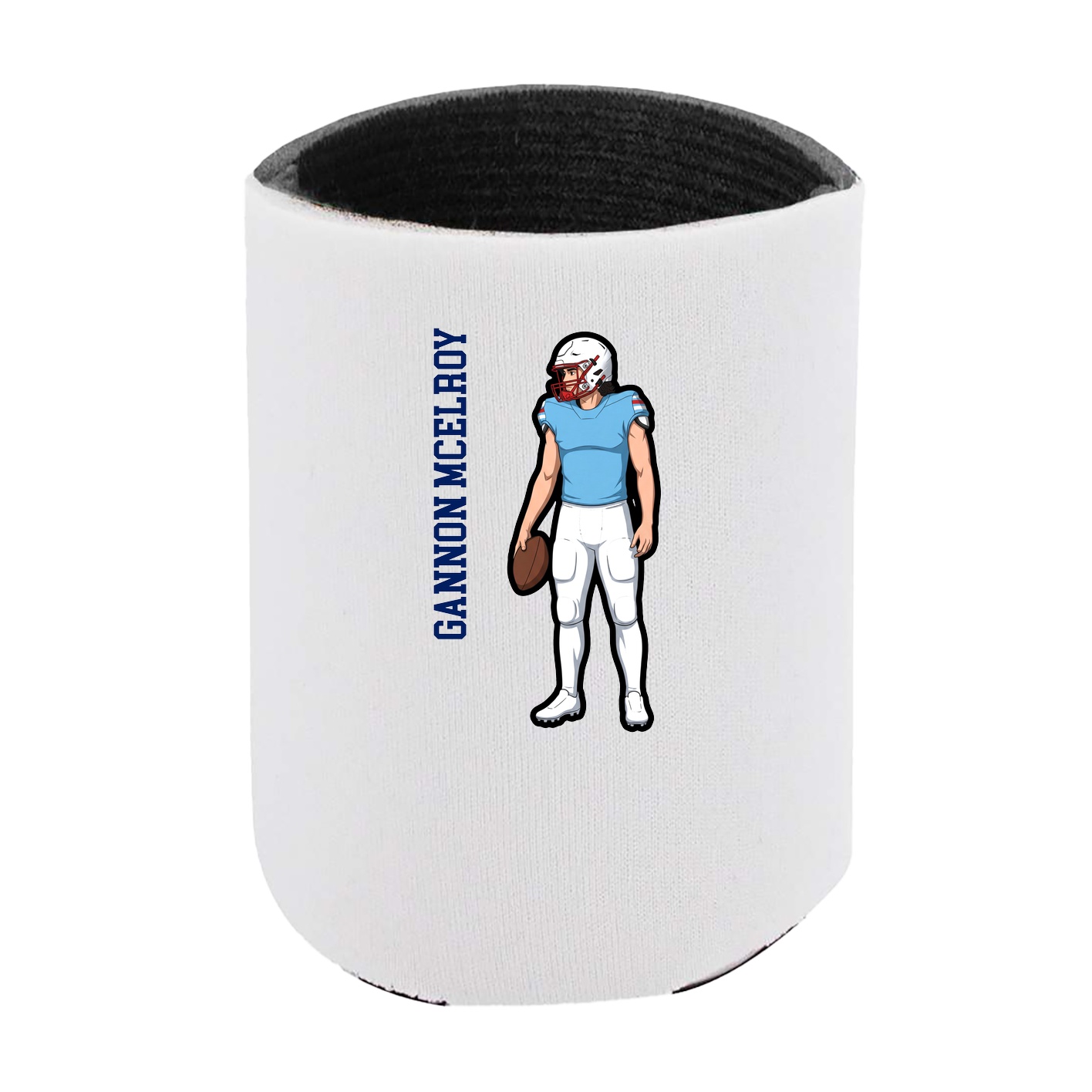 Can Holder — Name Vertical in White